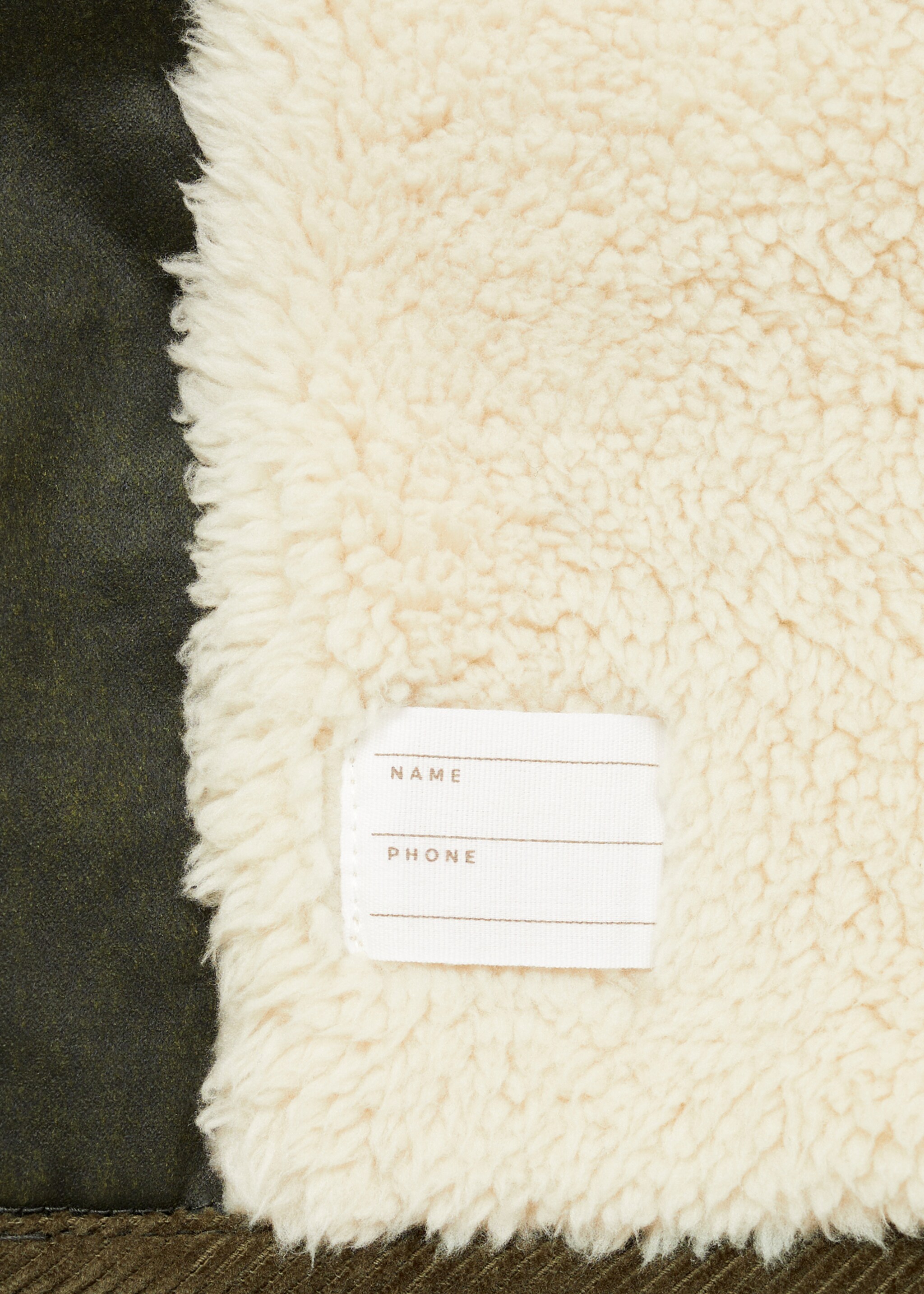 Parka efecto encerado interior borreguito - Detalle del artículo 0, Khaki. Ref: 77066720-00.