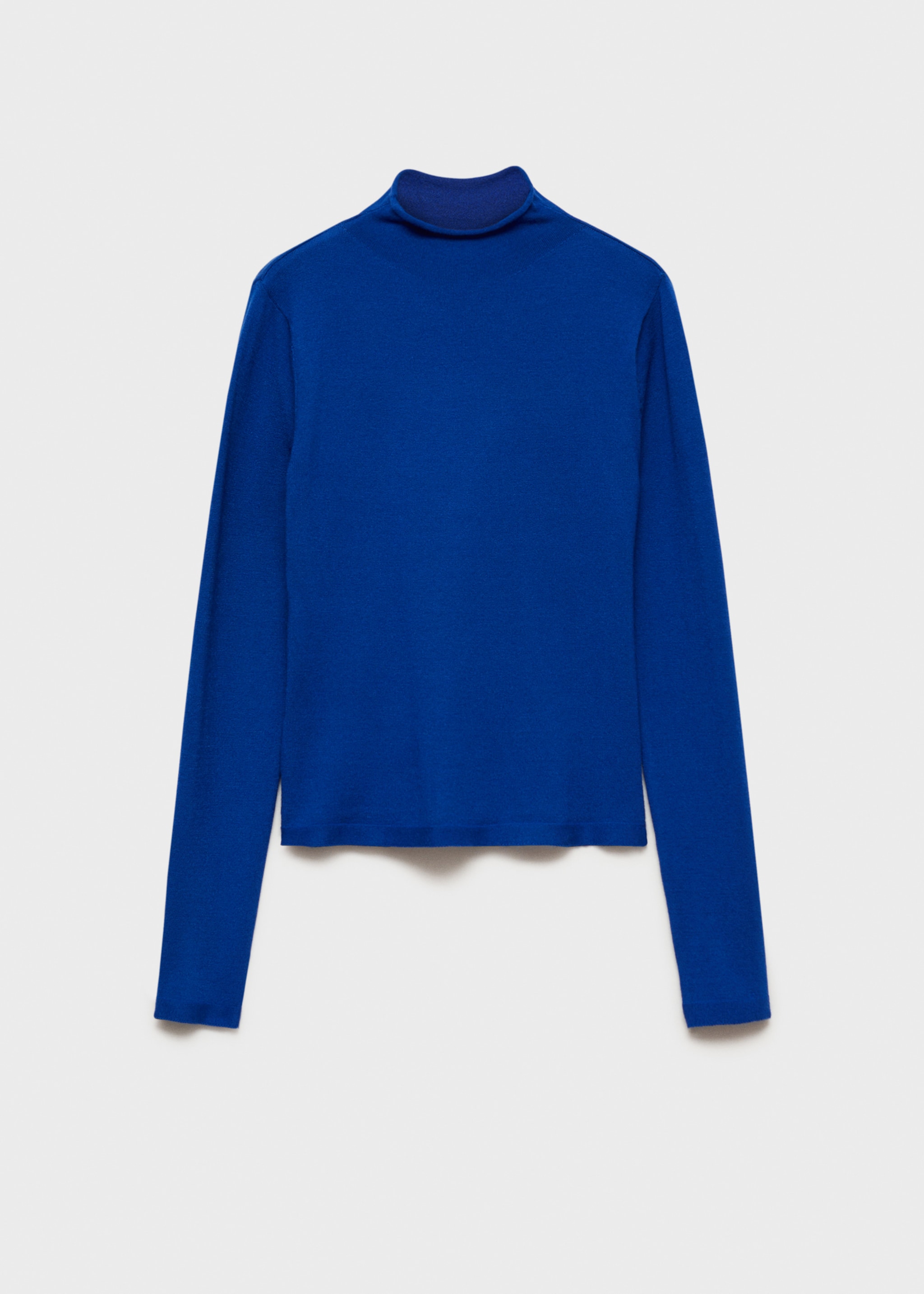 Perkins-neck sweater - Article without model, Vibrant blue. Ref: 77066722-00.