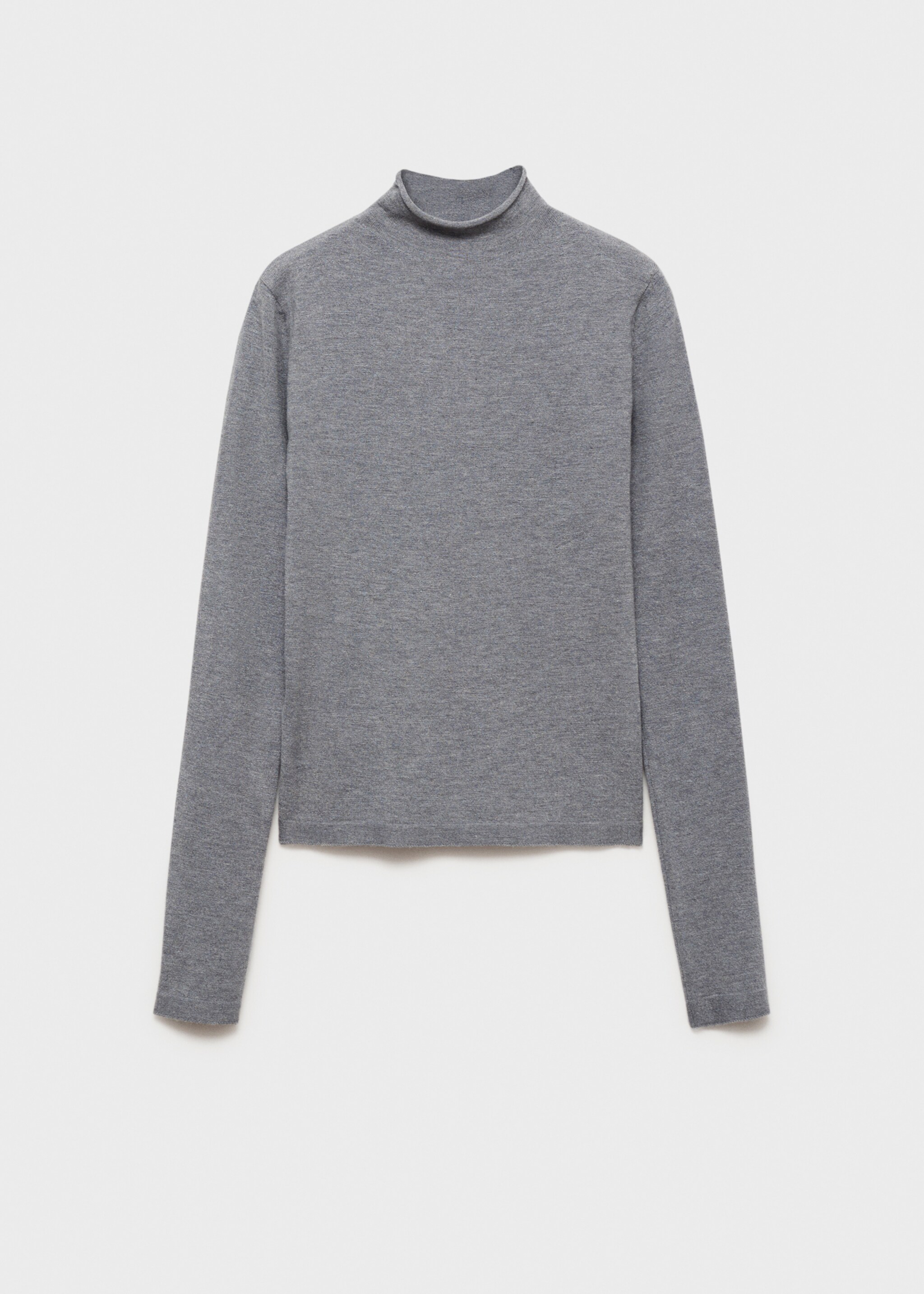 Perkins-neck sweater - Article without model, Medium Heather Grey. Ref: 77066722-00.