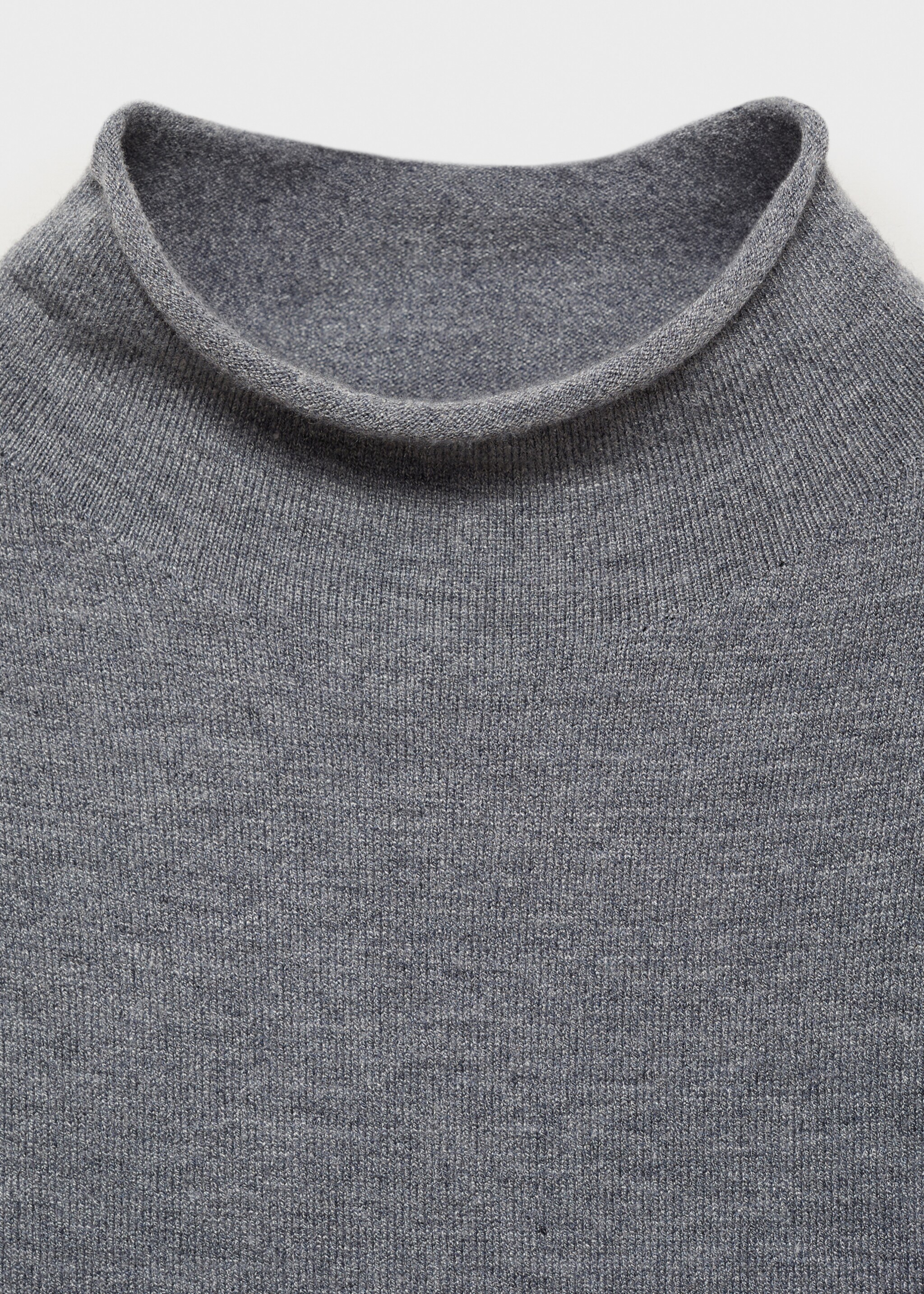 Perkins-neck sweater - Details of the article 8, Medium Heather Grey. Ref: 77066722-00.