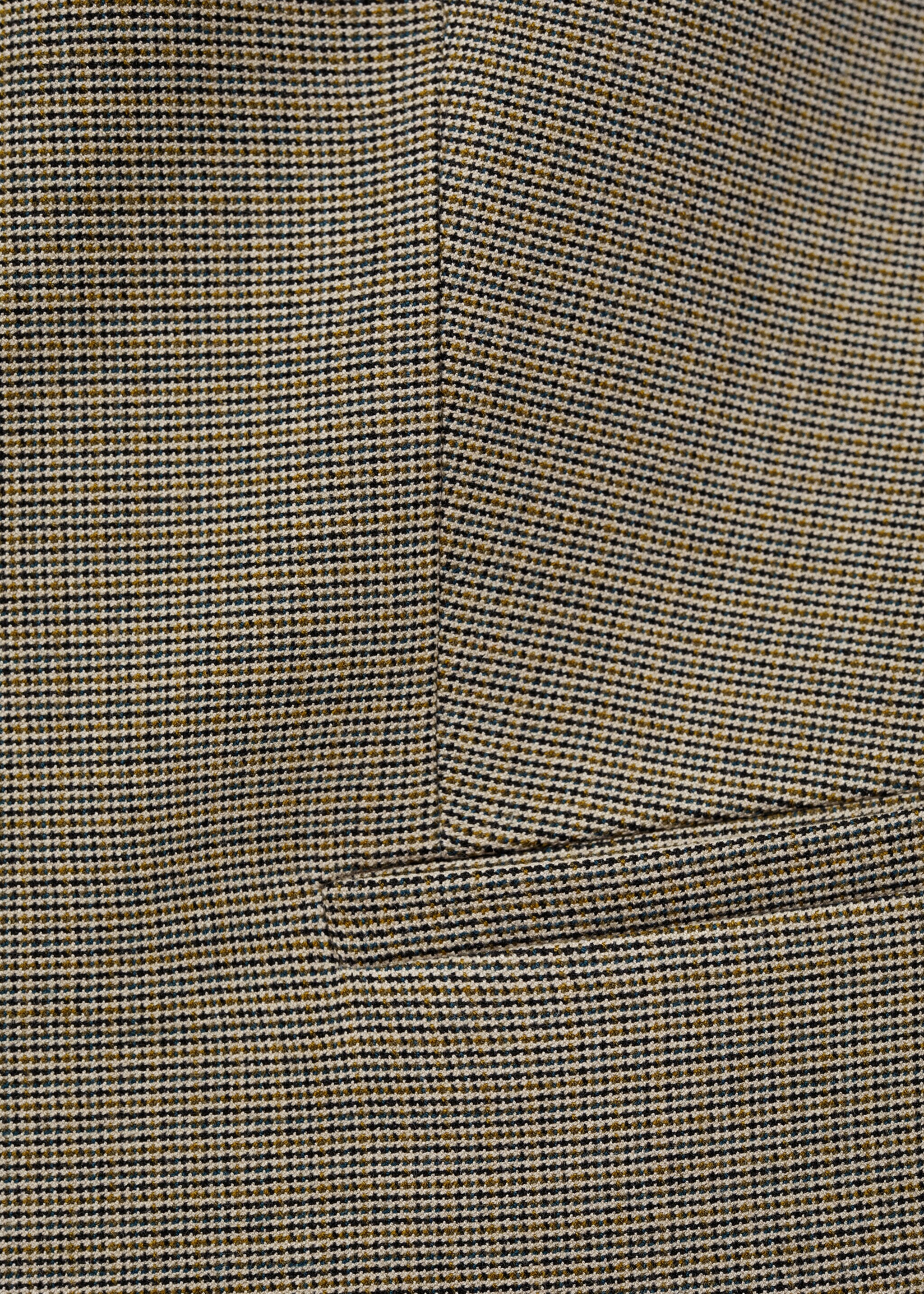 Micro-houndstooth waistcoat - Details of the article 0, Khaki. Ref: 77066724-00.