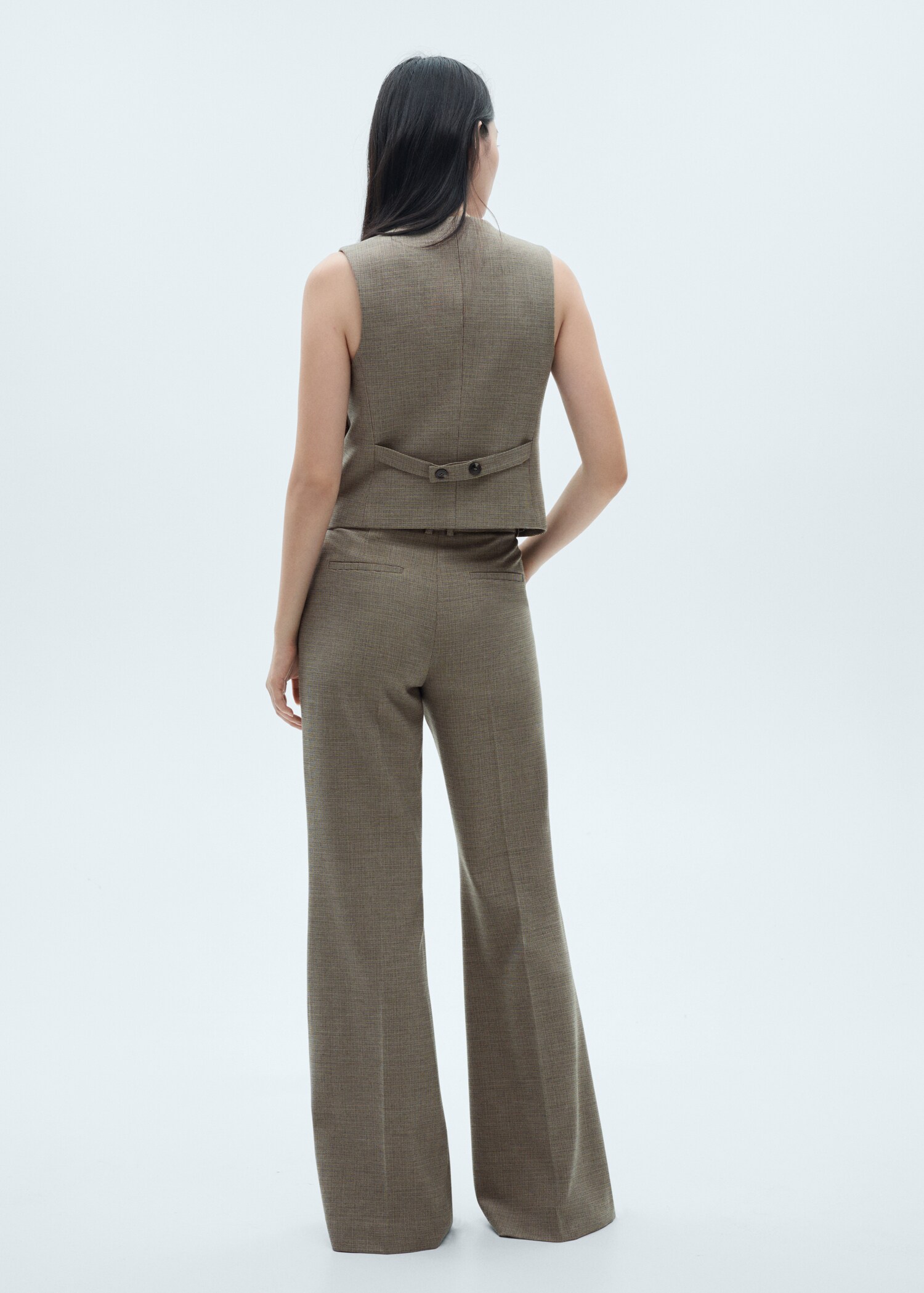 Micro-houndstooth waistcoat - Reverse of the article