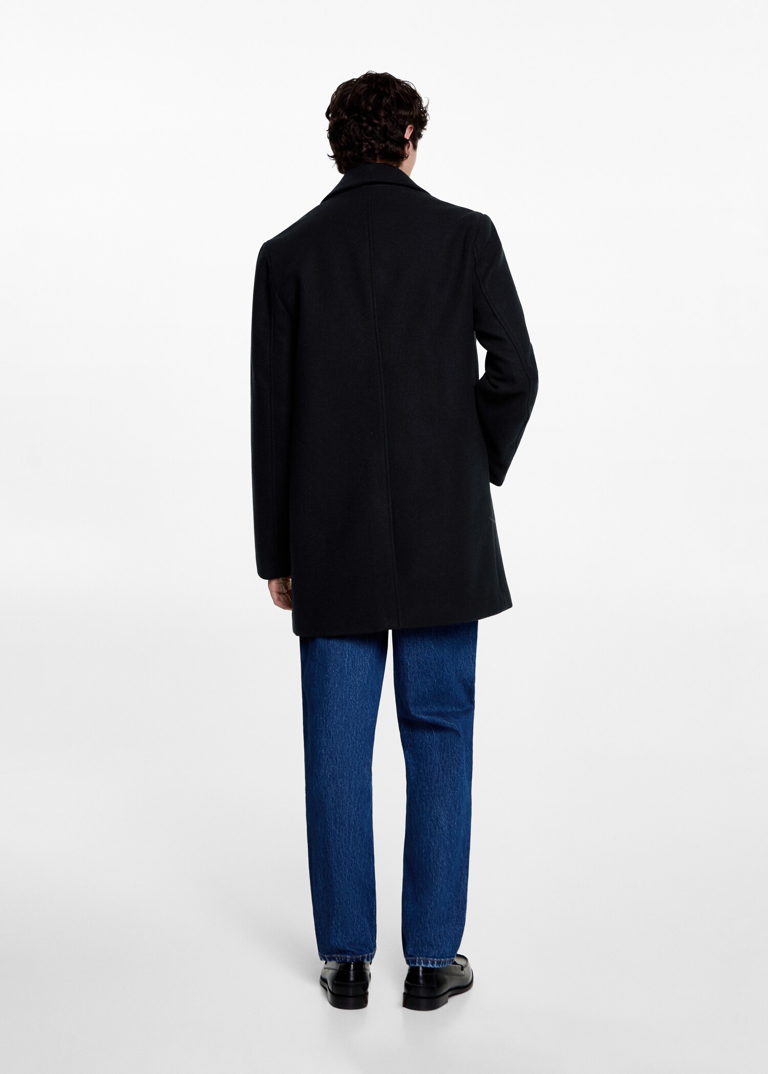 Long straight-fit coat - Reverse of the article