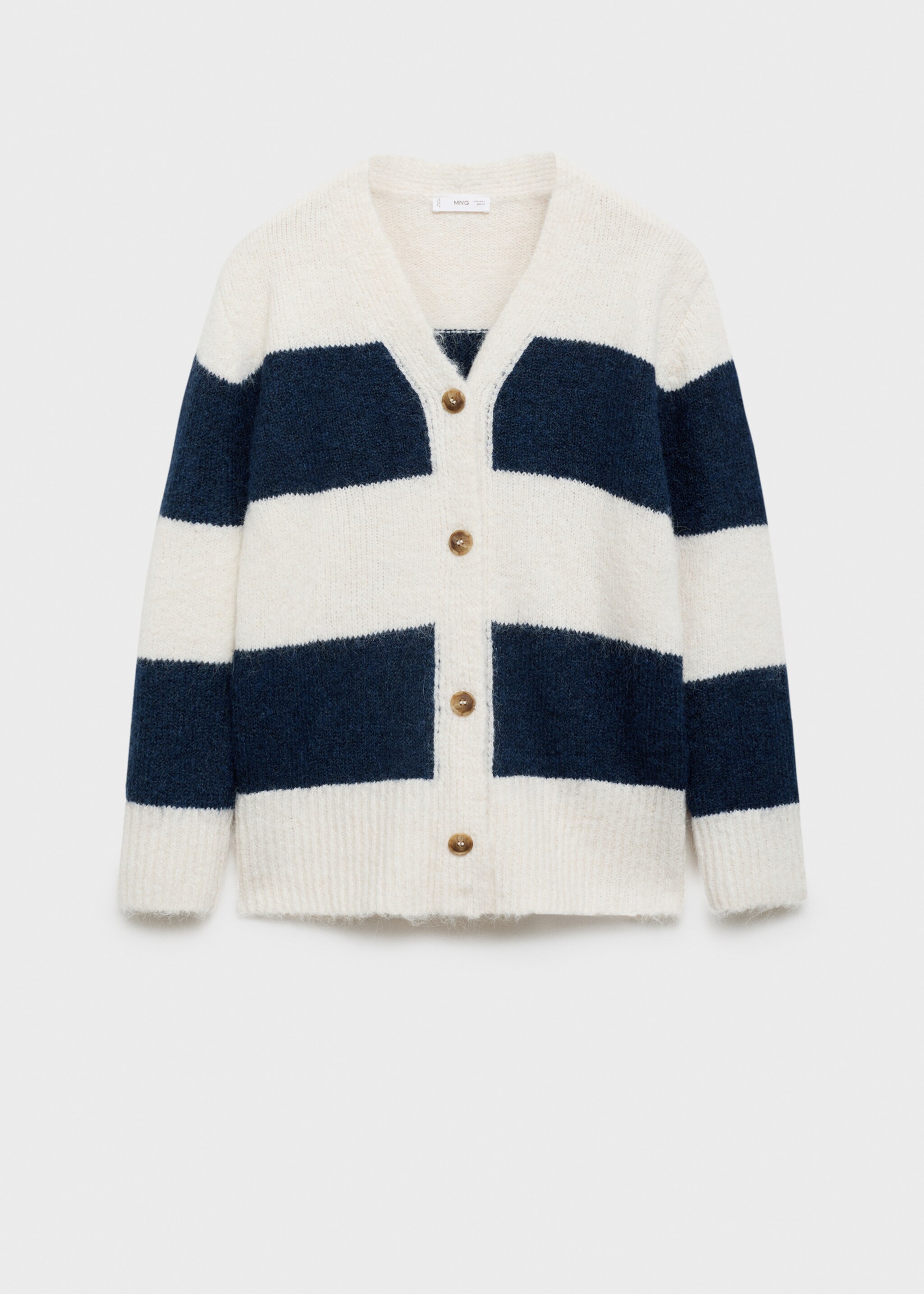 Cardigan maille rayures - Article sans modèle, Bleu marine foncé. Ref: 77066736-00.