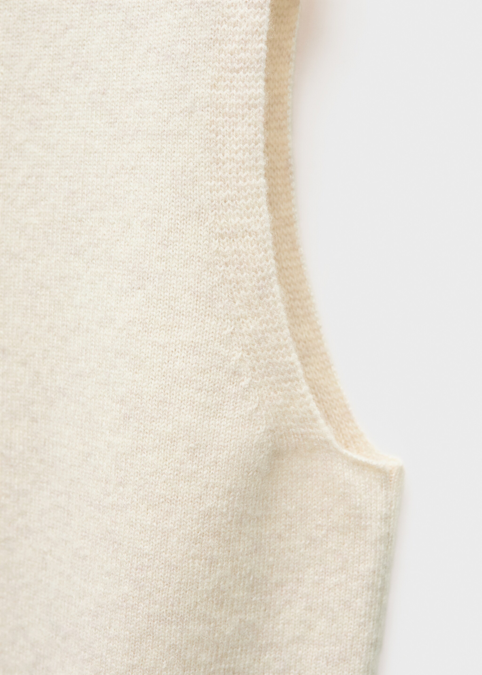 Wool turtleneck top - Details of the article 0, Beige. Ref: 77066743-00.