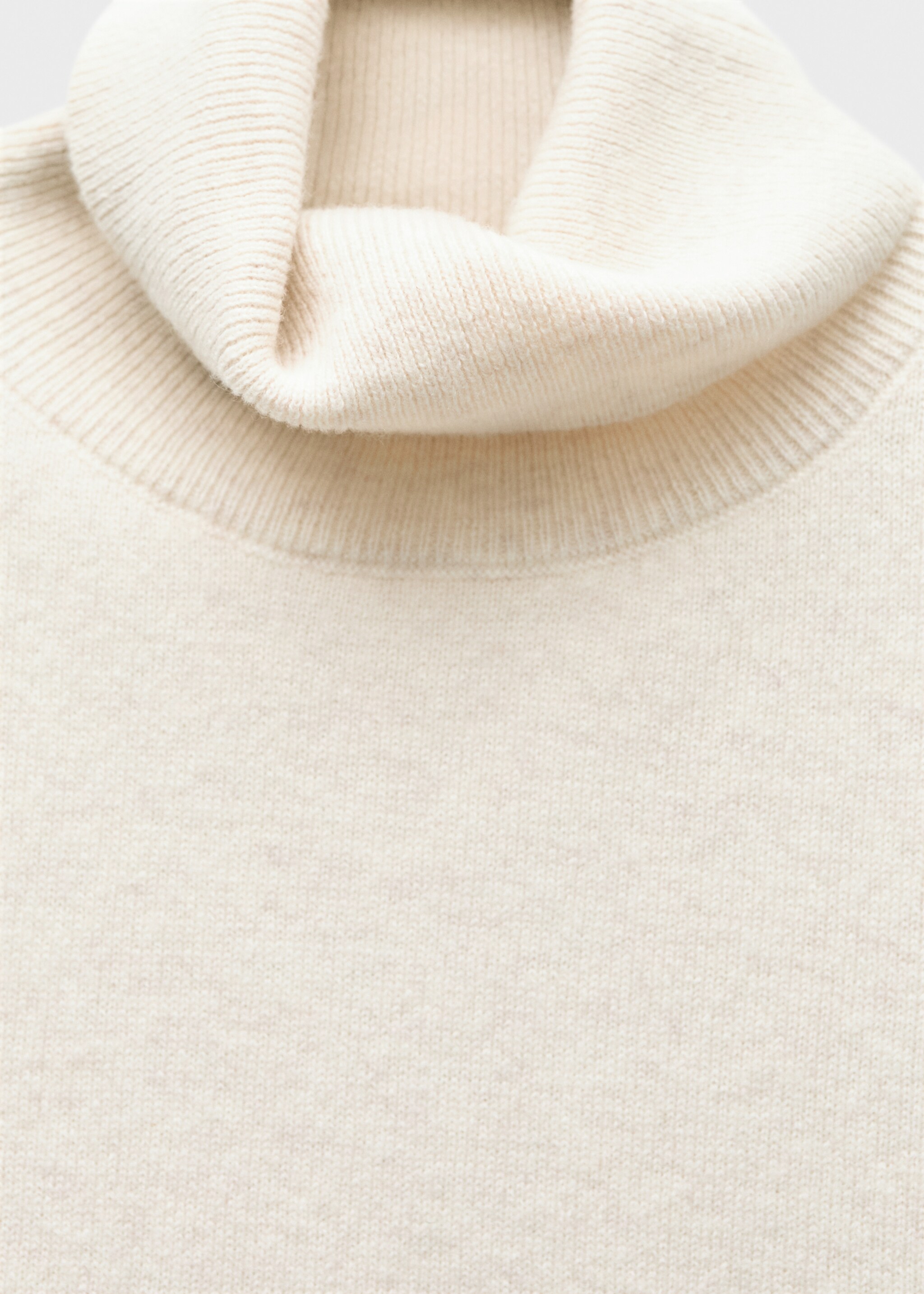 Wool turtleneck top - Details of the article 8, Beige. Ref: 77066743-00.