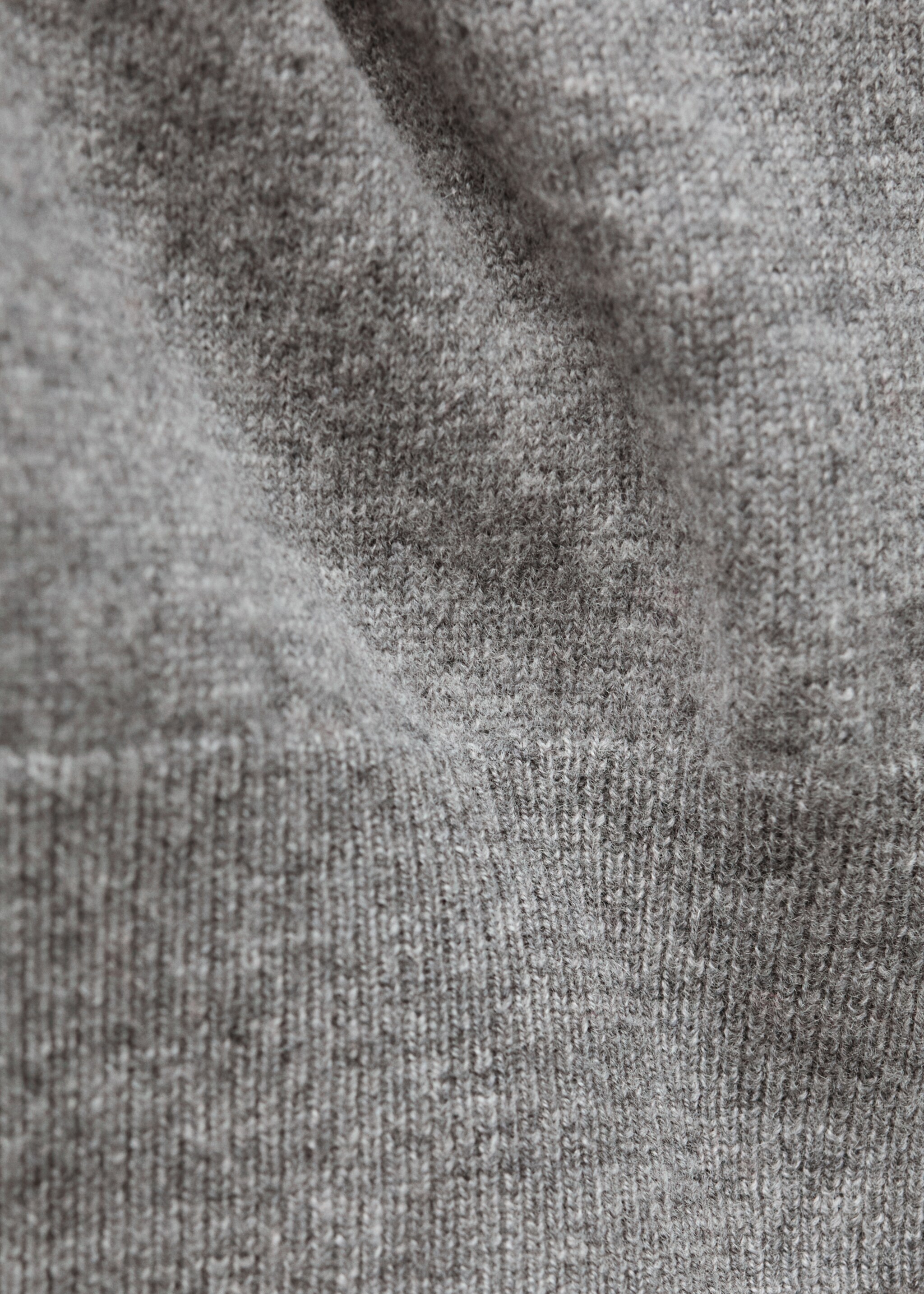 Wool turtleneck top - Details of the article 0, Medium Heather Grey. Ref: 77066743-00.