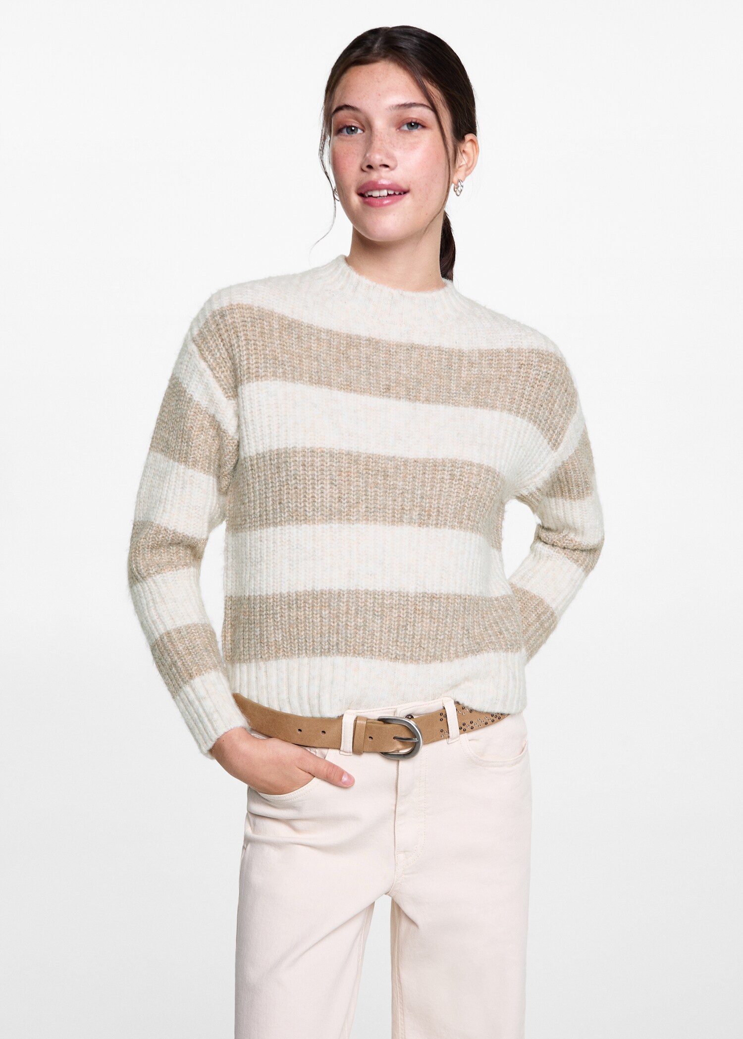 Knit striped sweater - Medium plane