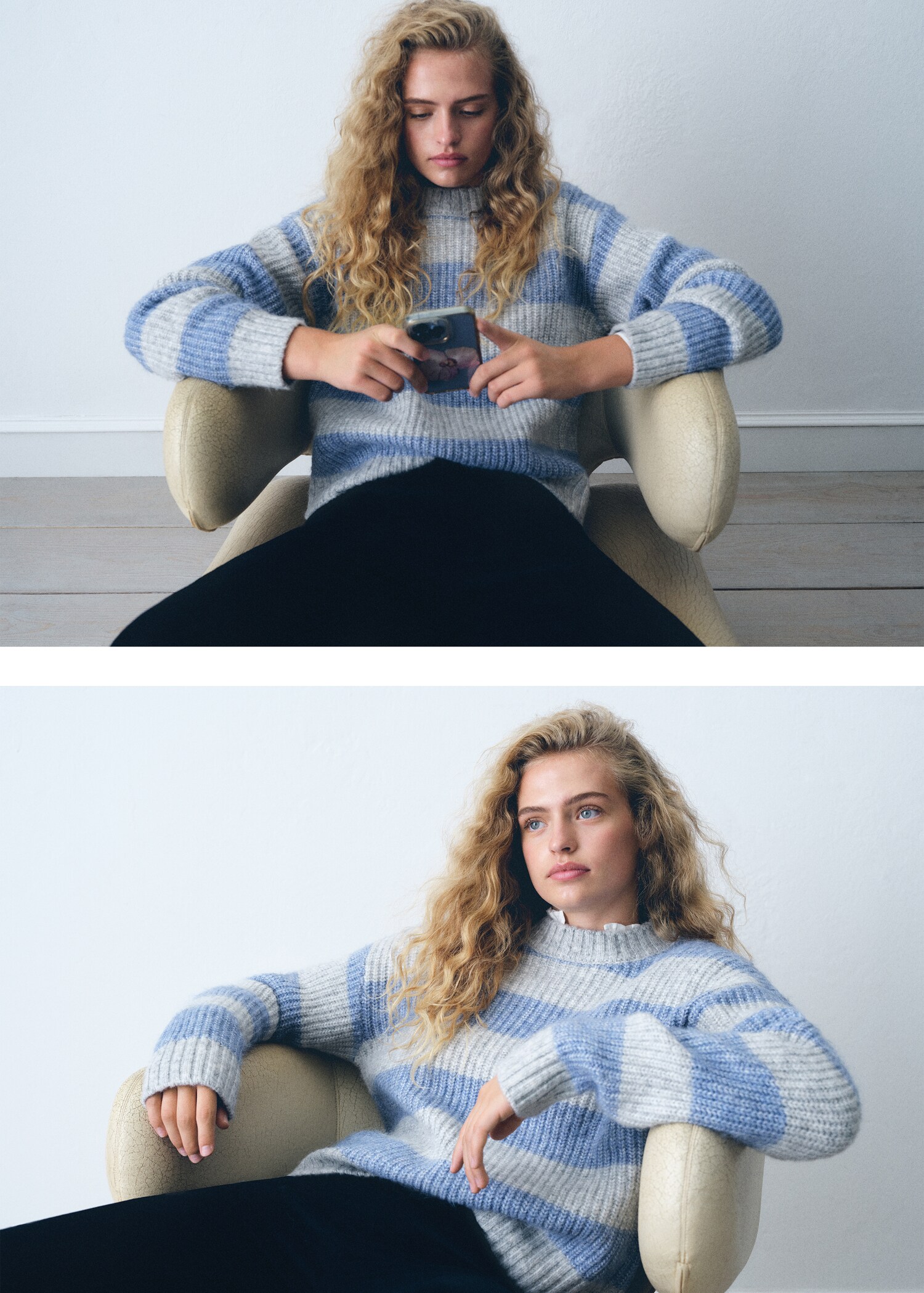 Knit striped sweater - Details of the article 5