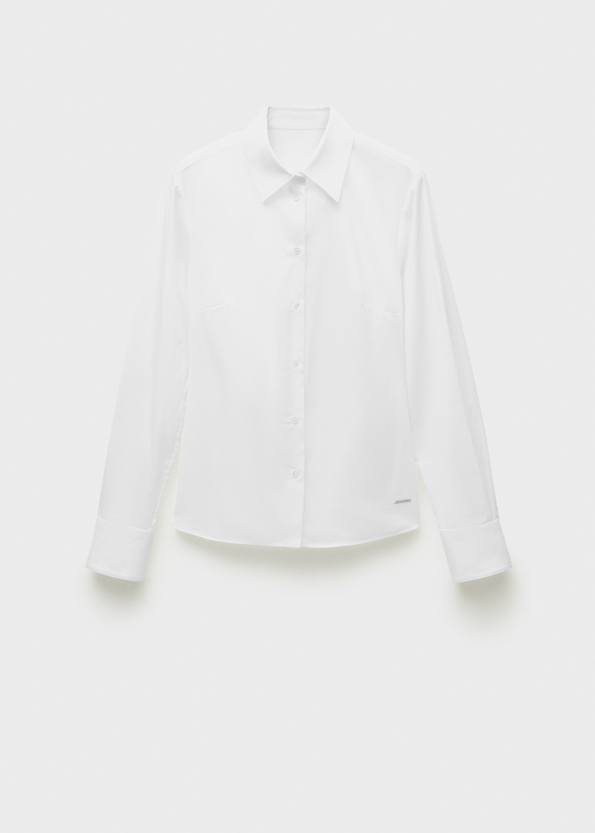 Slim-fit poplin shirt - Article without model, White. Ref: 77066745-00.