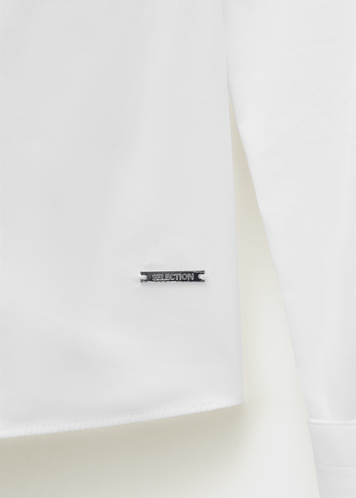 Slim-fit poplin shirt - Details of the article 0