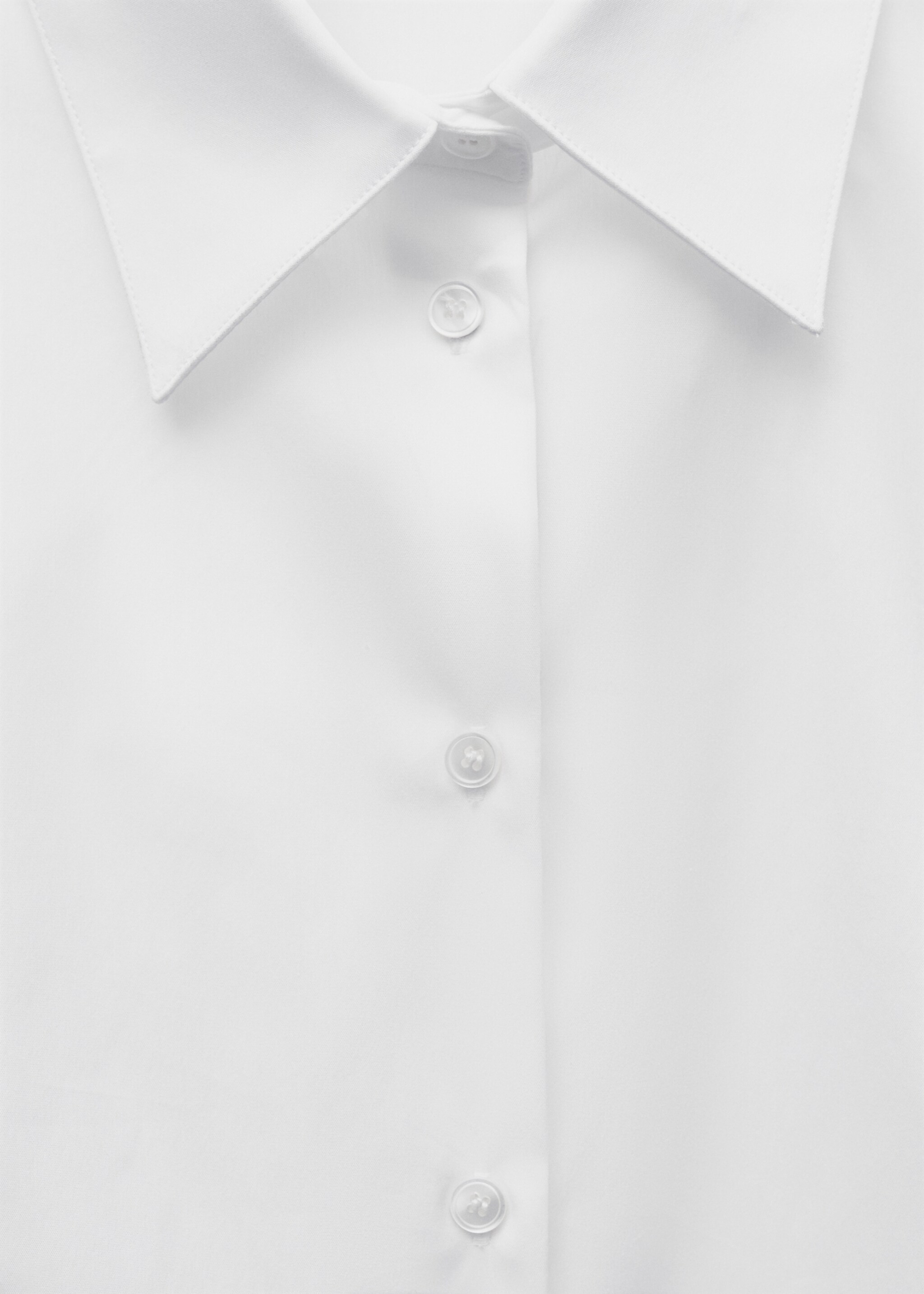 Slim-fit poplin shirt - Details of the article 8, White. Ref: 77066745-00.