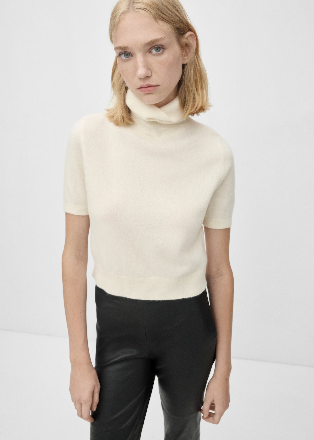 Cashmere roll neck jumper - Women | MANGO OUTLET USA