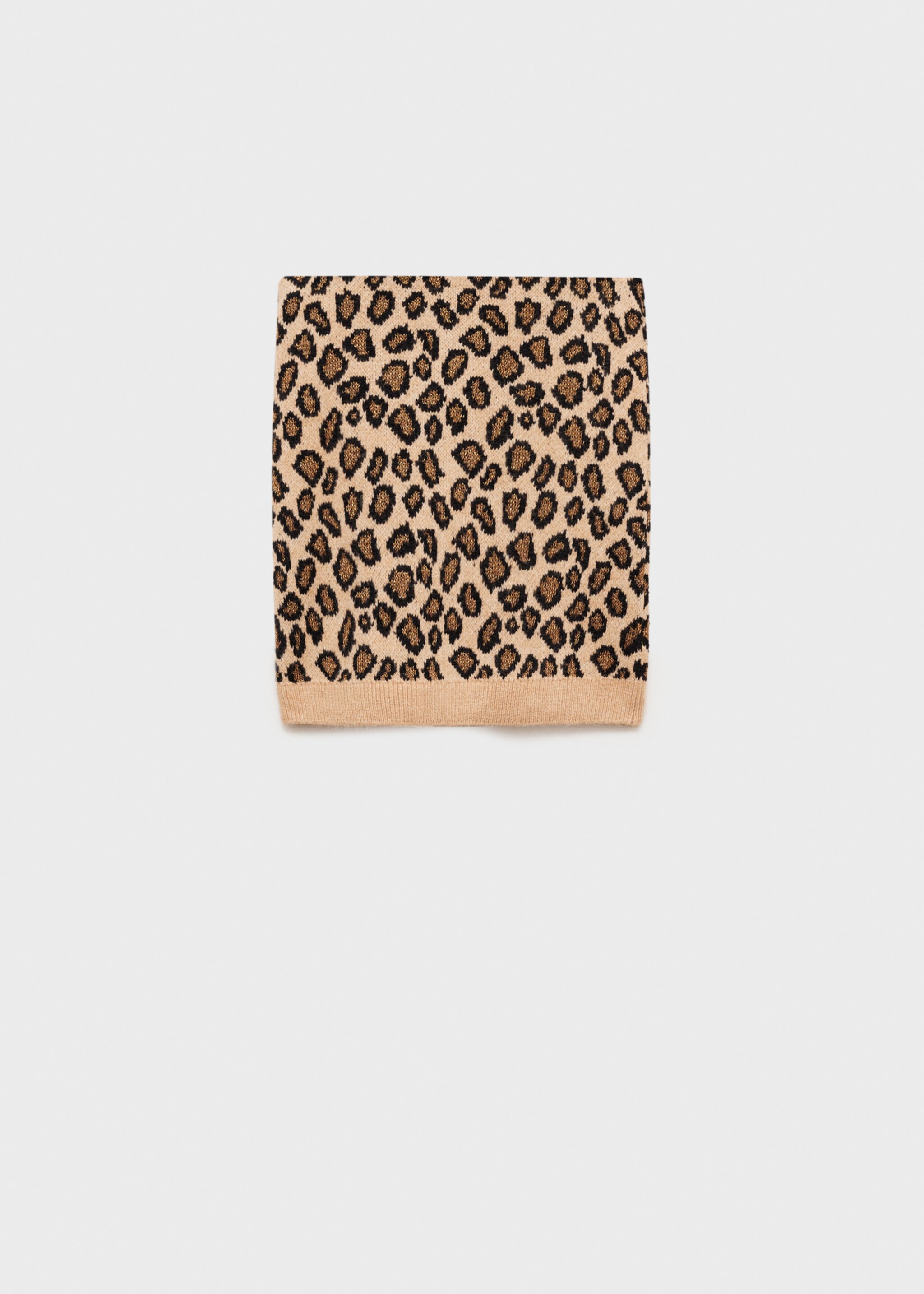 Saia de malha de leopardo - Artigo sem modelo, Castanho. Ref: 77066751-00.