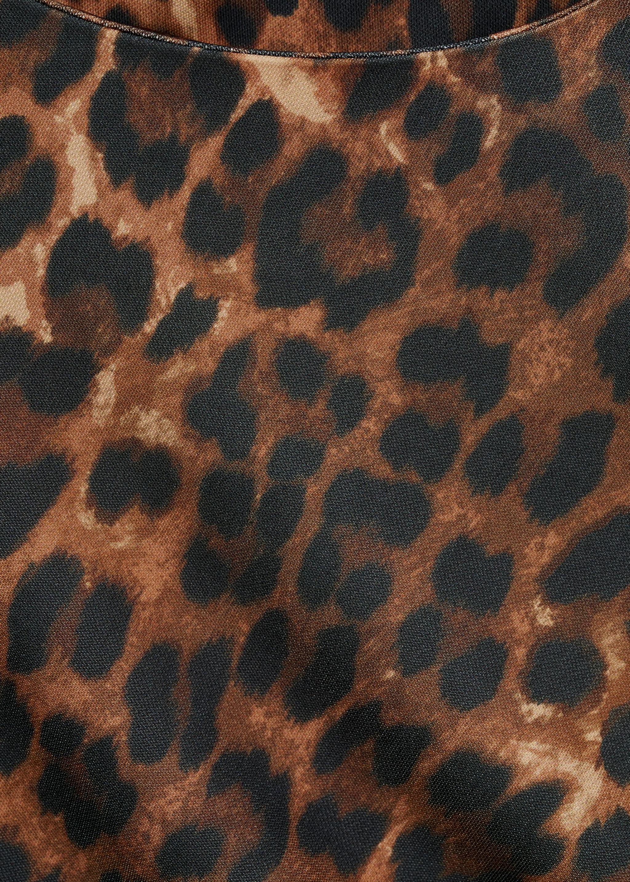 Leopard-print dress with ruffled details - Details of the article 0