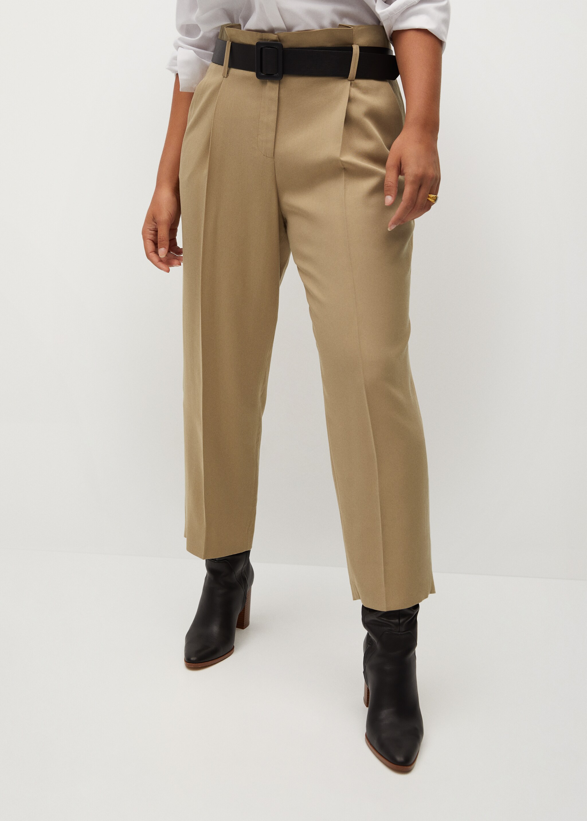 Pantalon tapered-fit crop - Plan moyen