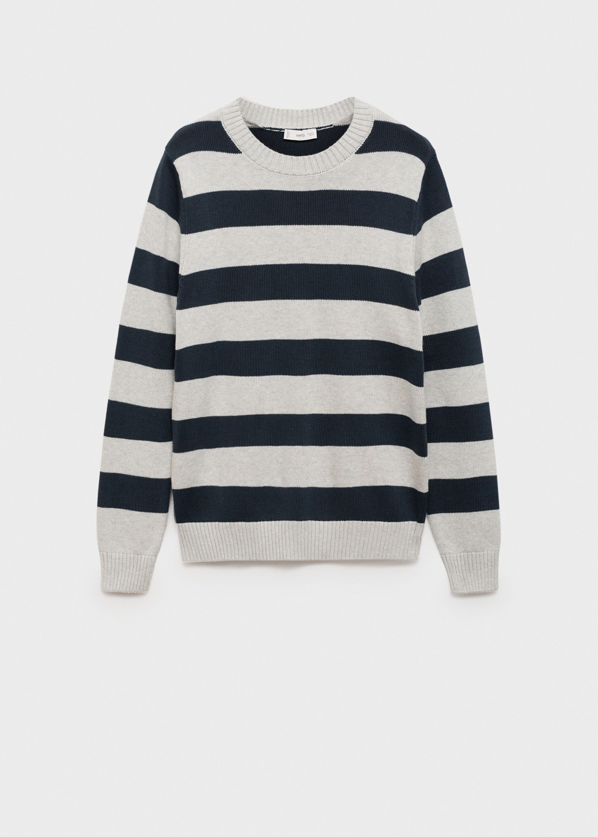 Knit striped sweater - Article without model, Dark Navy. Ref: 77067128-00.