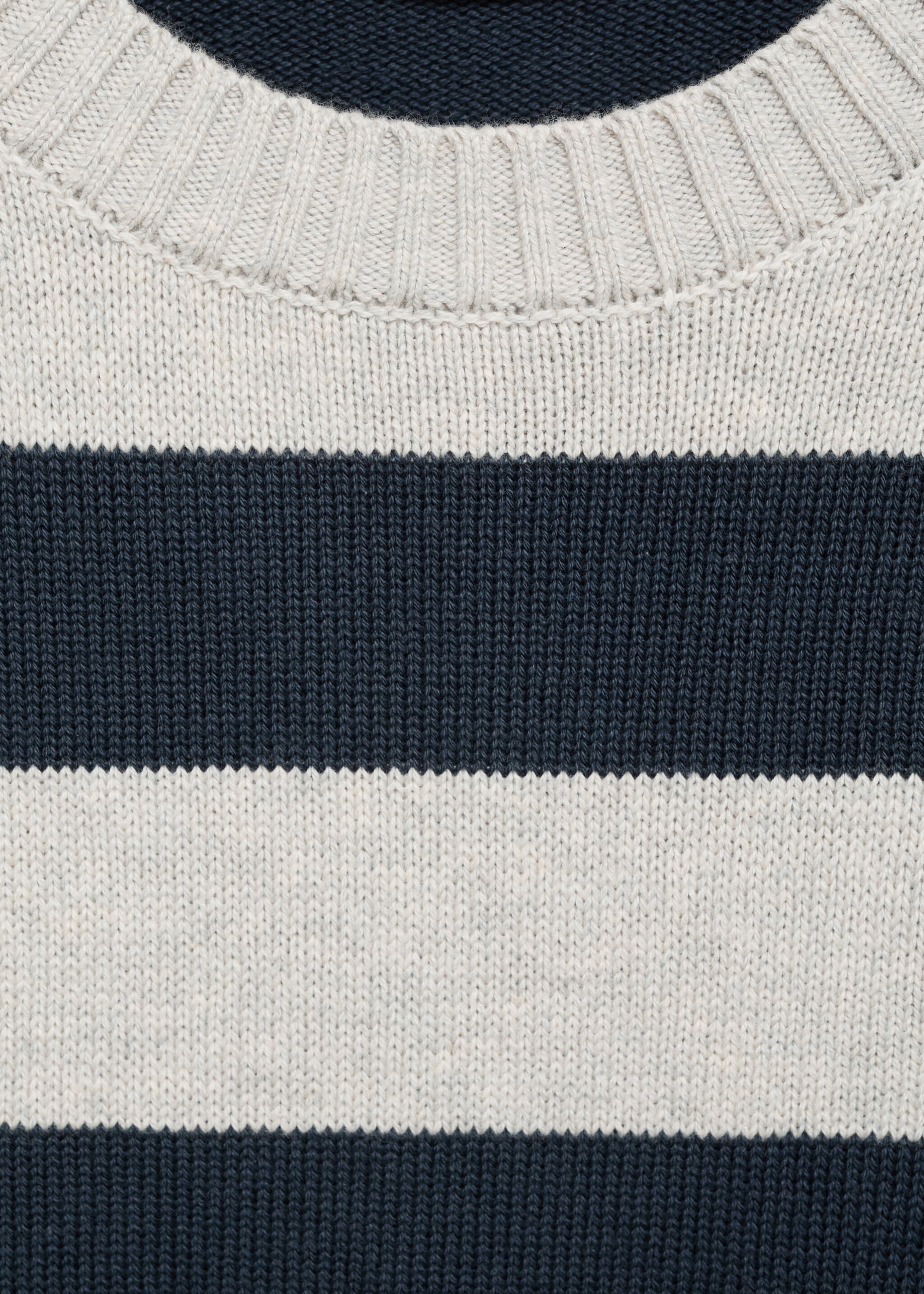 Knit striped sweater - Details of the article 8, Dark Navy. Ref: 77067128-00.