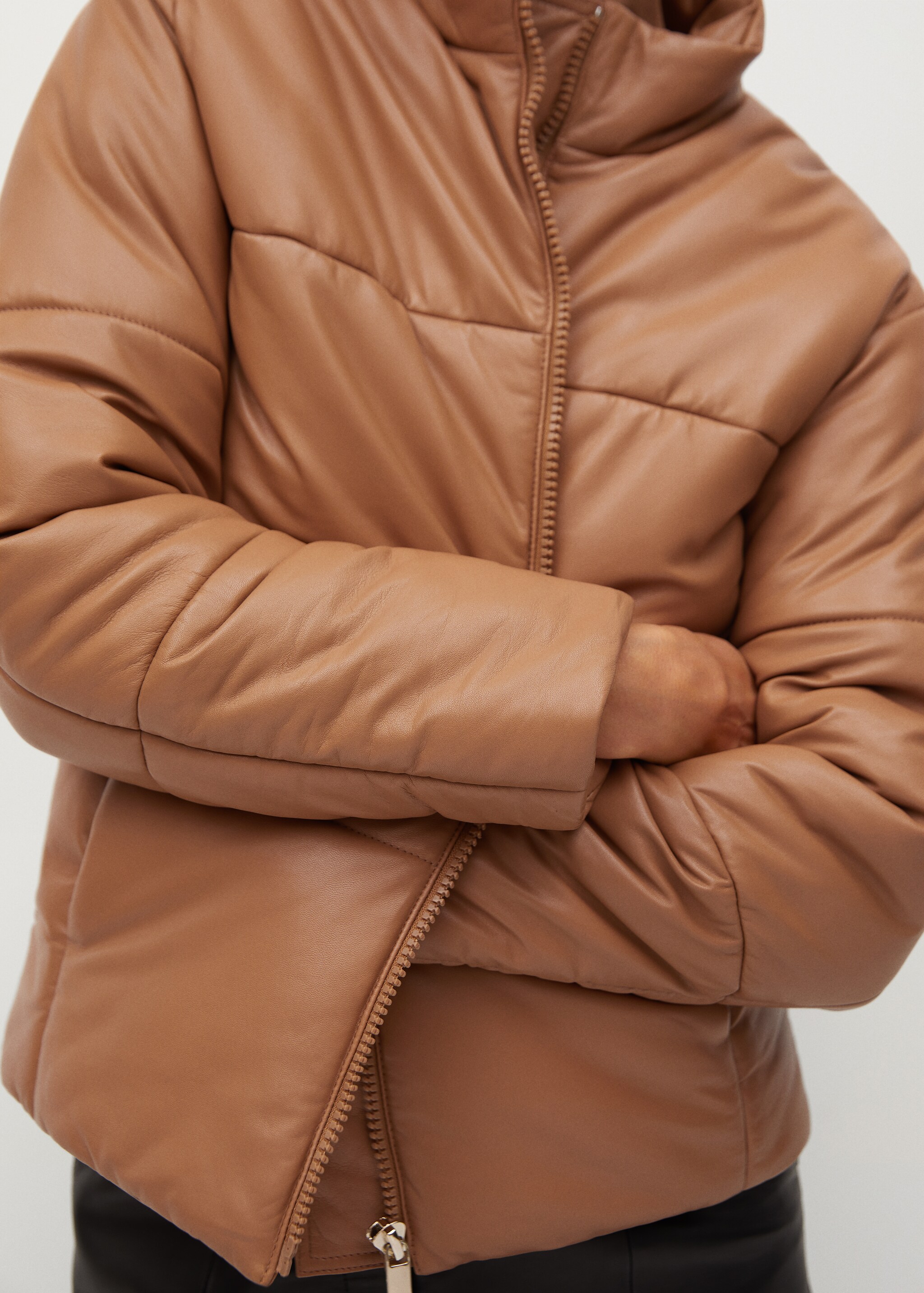 Prošívaná kožená bunda - Detail zboží 5