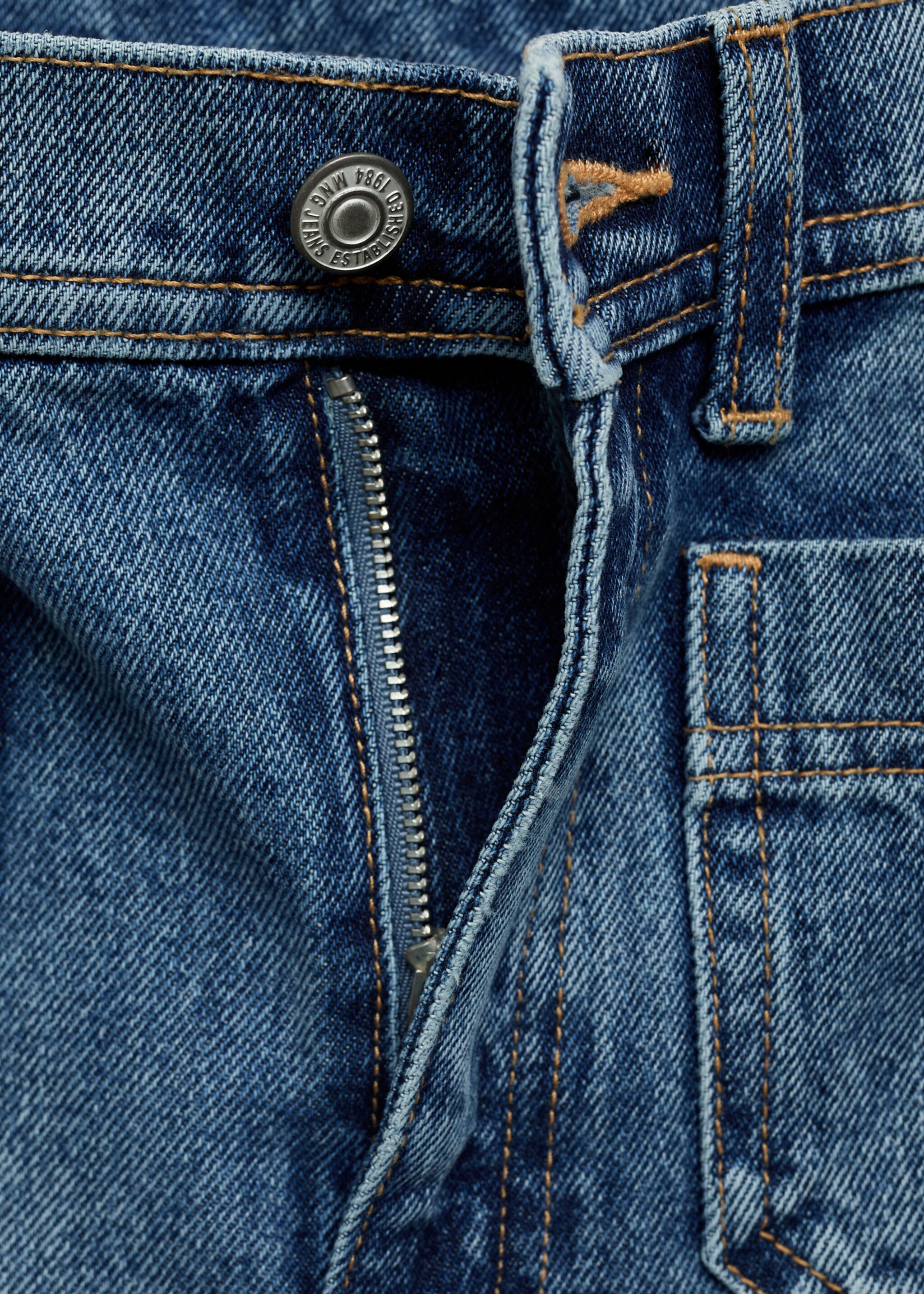 Wide leg jeans with pockets - Details of the article 8, Medium Vintage Blue. Ref: 77067645-00.