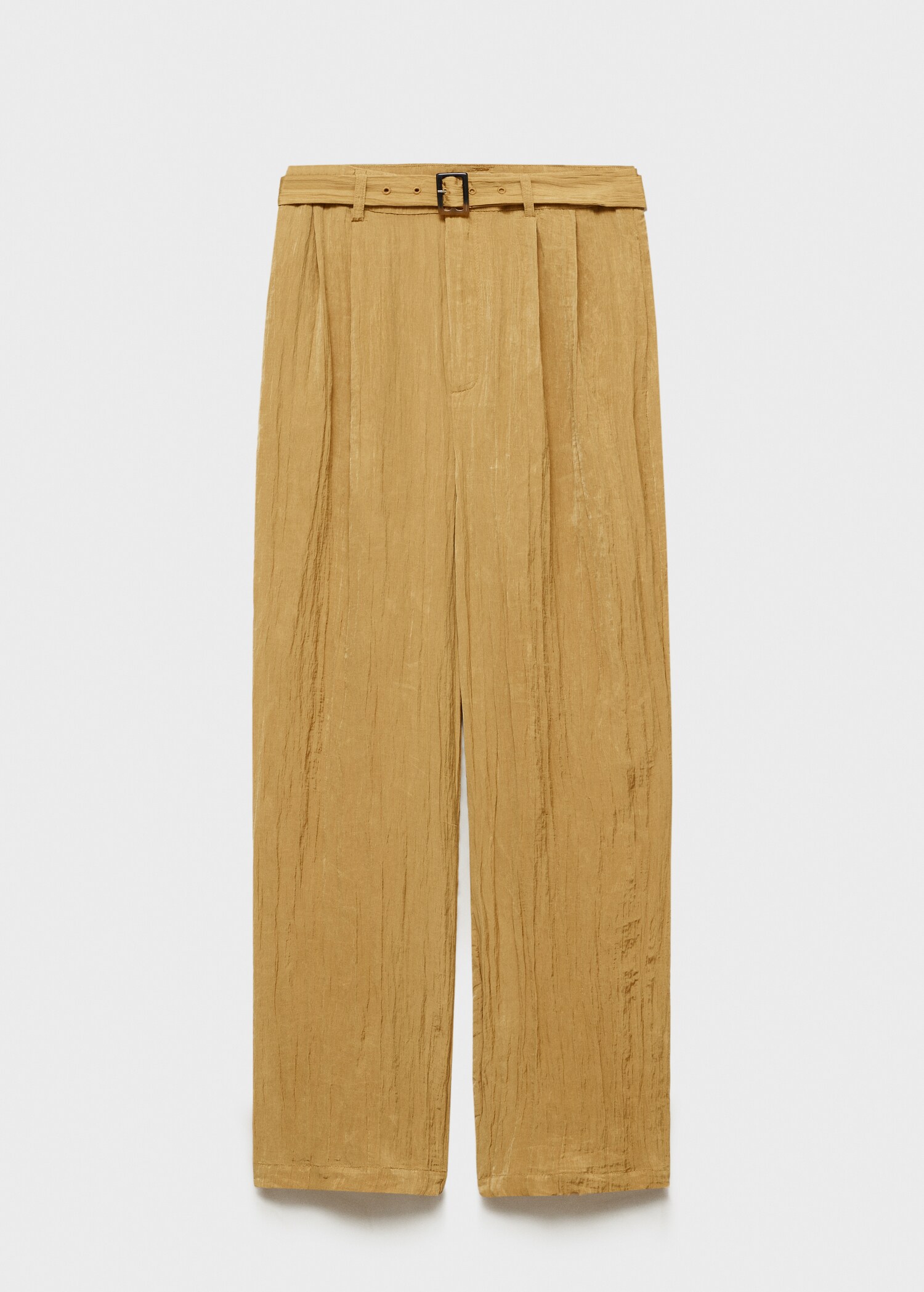 Texturierte Hose mit Gürtel - Artikel ohne Model