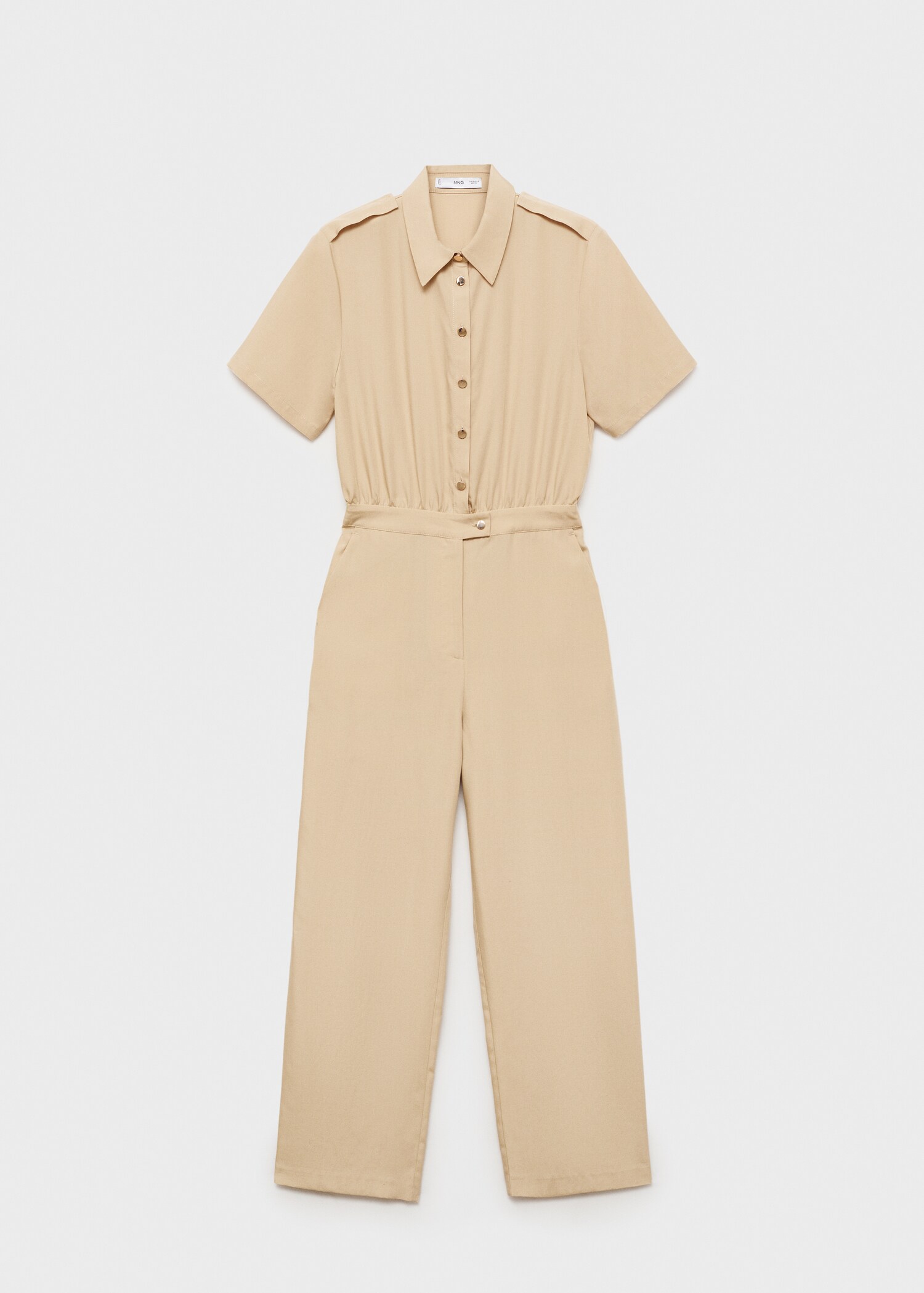 Lyocell shirt-collar jumpsuit - Article without model