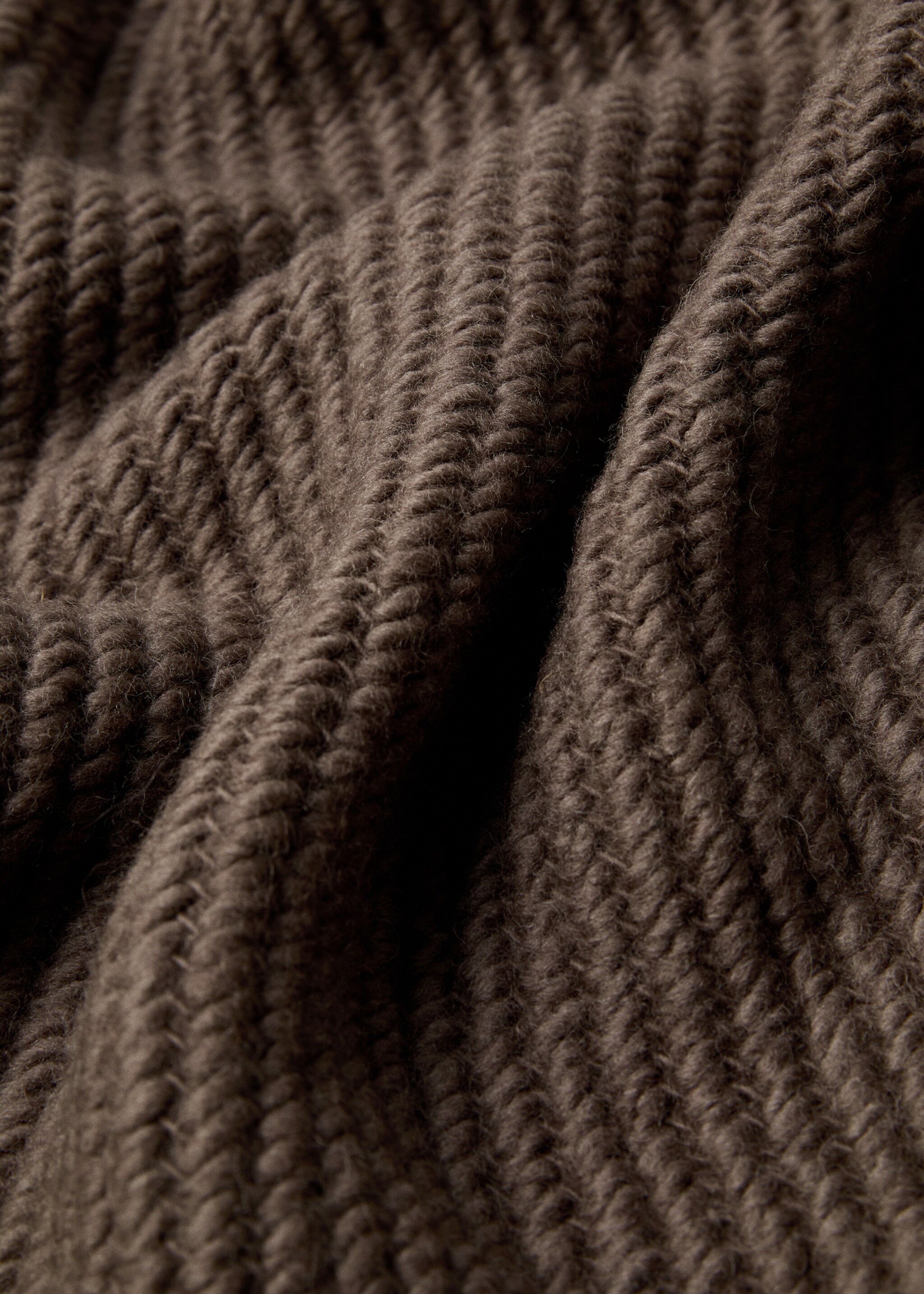 100% wool striped blanket 130x180cm - Details of the article 1, Brown. Ref: 77067652-00.
