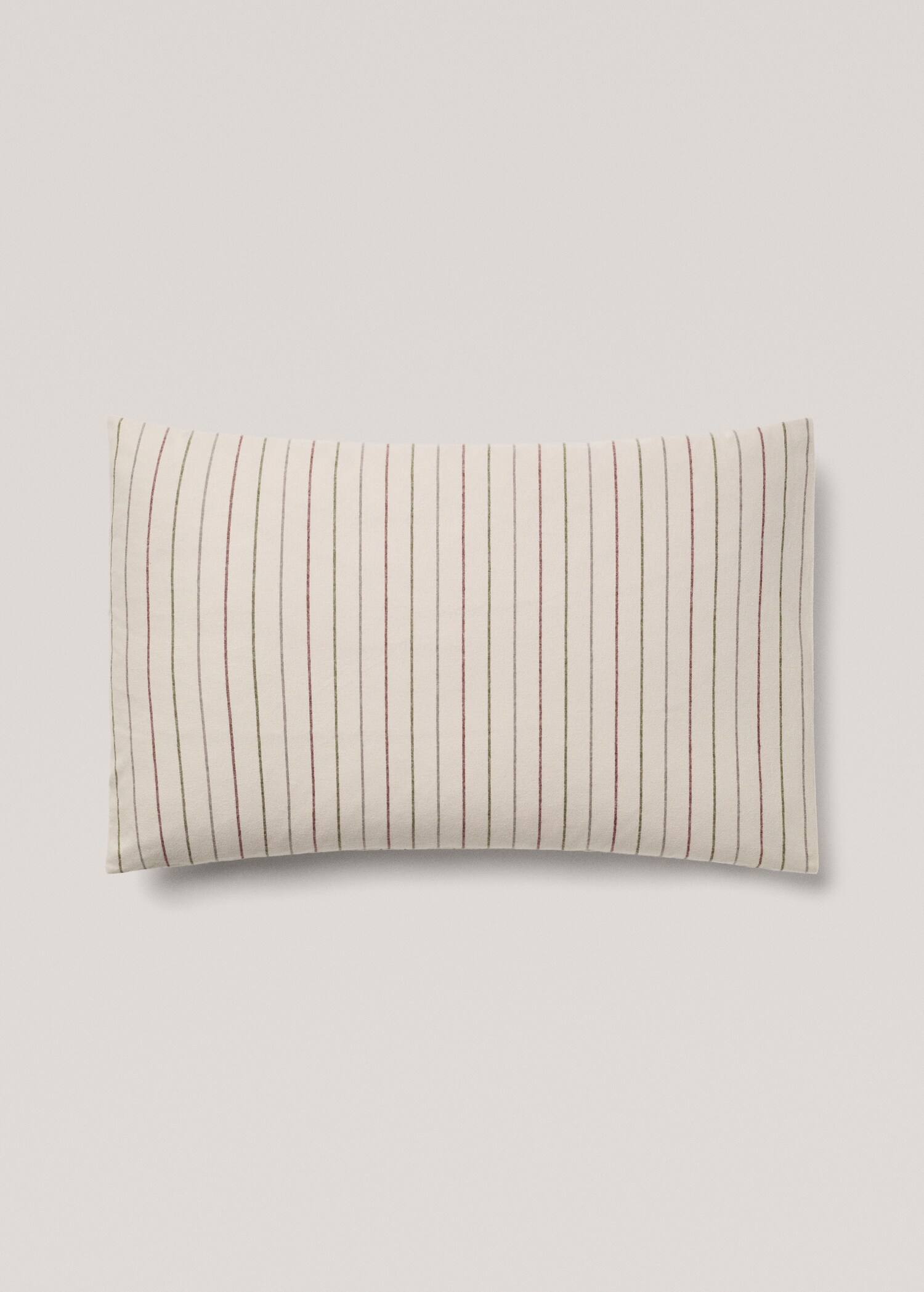 Gestreifter Kopfkissenbezug aus Flanell 50 x 75 cm - Artikel ohne Model