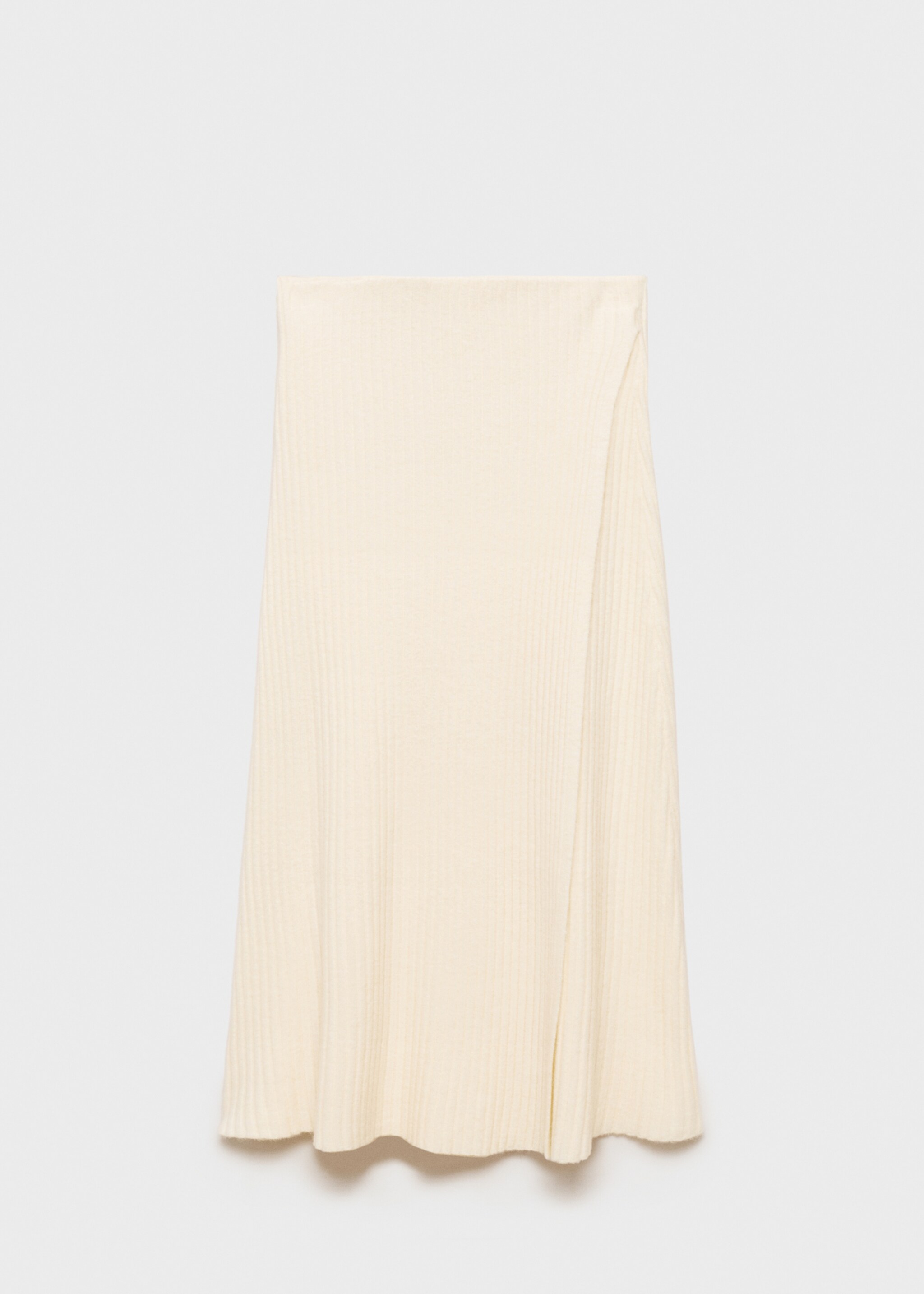 Gebreide overslagrok - Artikel zonder model, Ecru. Ref: 77067659-00.