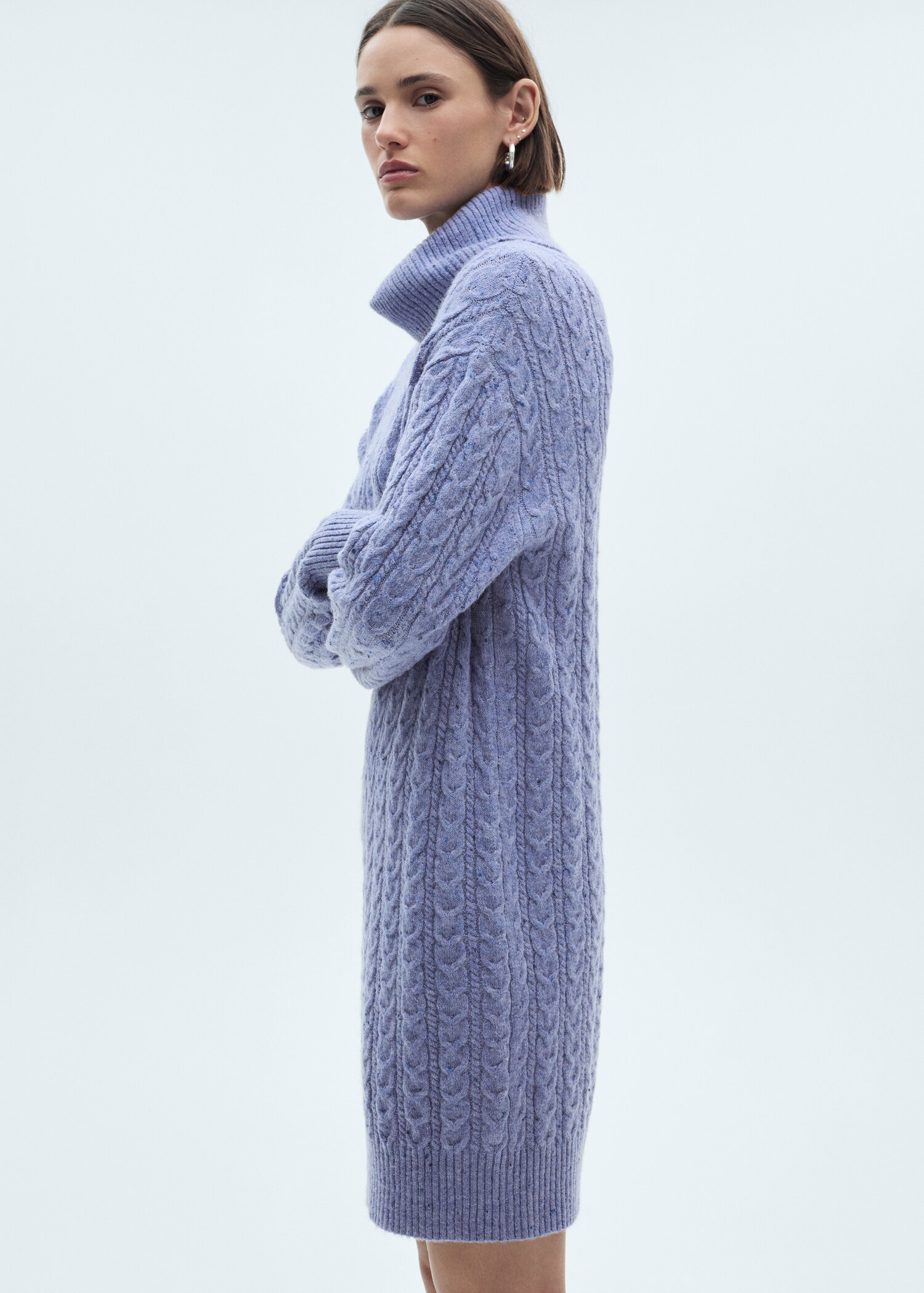 Turtle neck knit dress - Details of the article 2