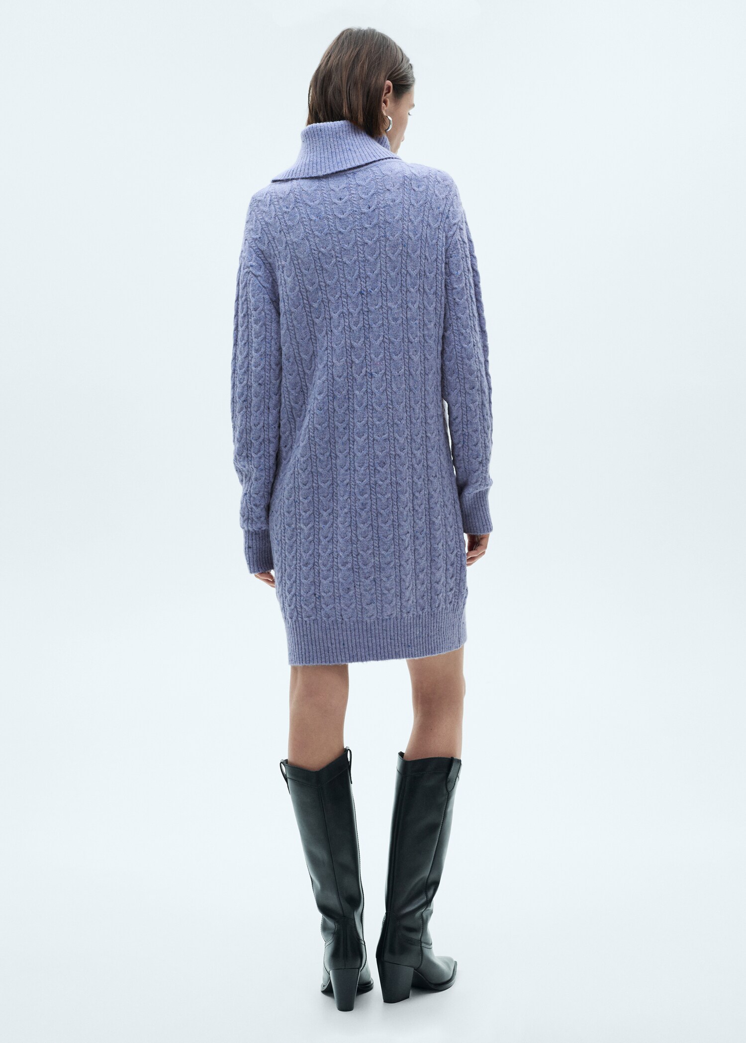 Turtle neck knit dress - Reverse of the article