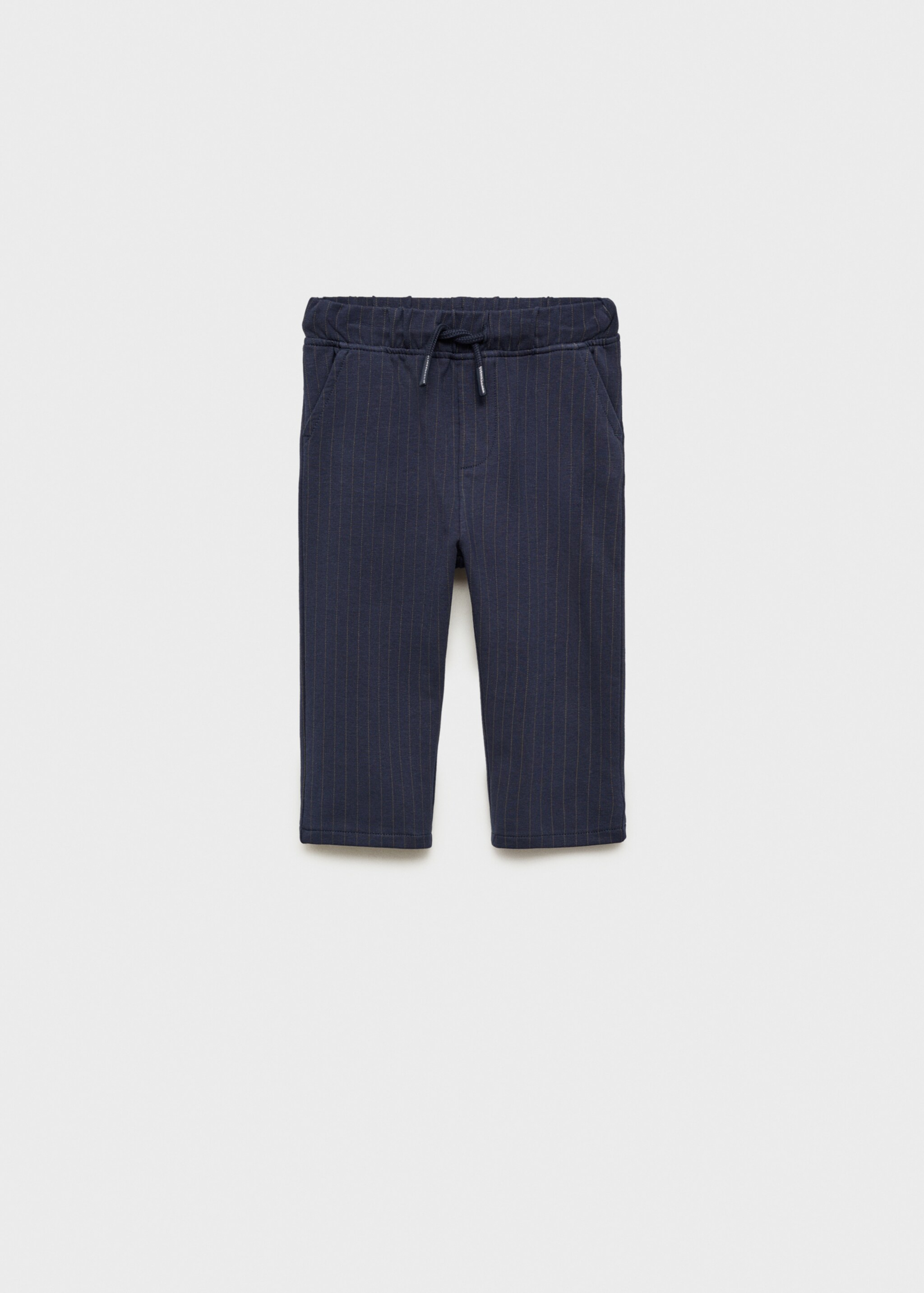Chalk-stripe trousers - Article without model, Dark Navy. Ref: 77067662-00.