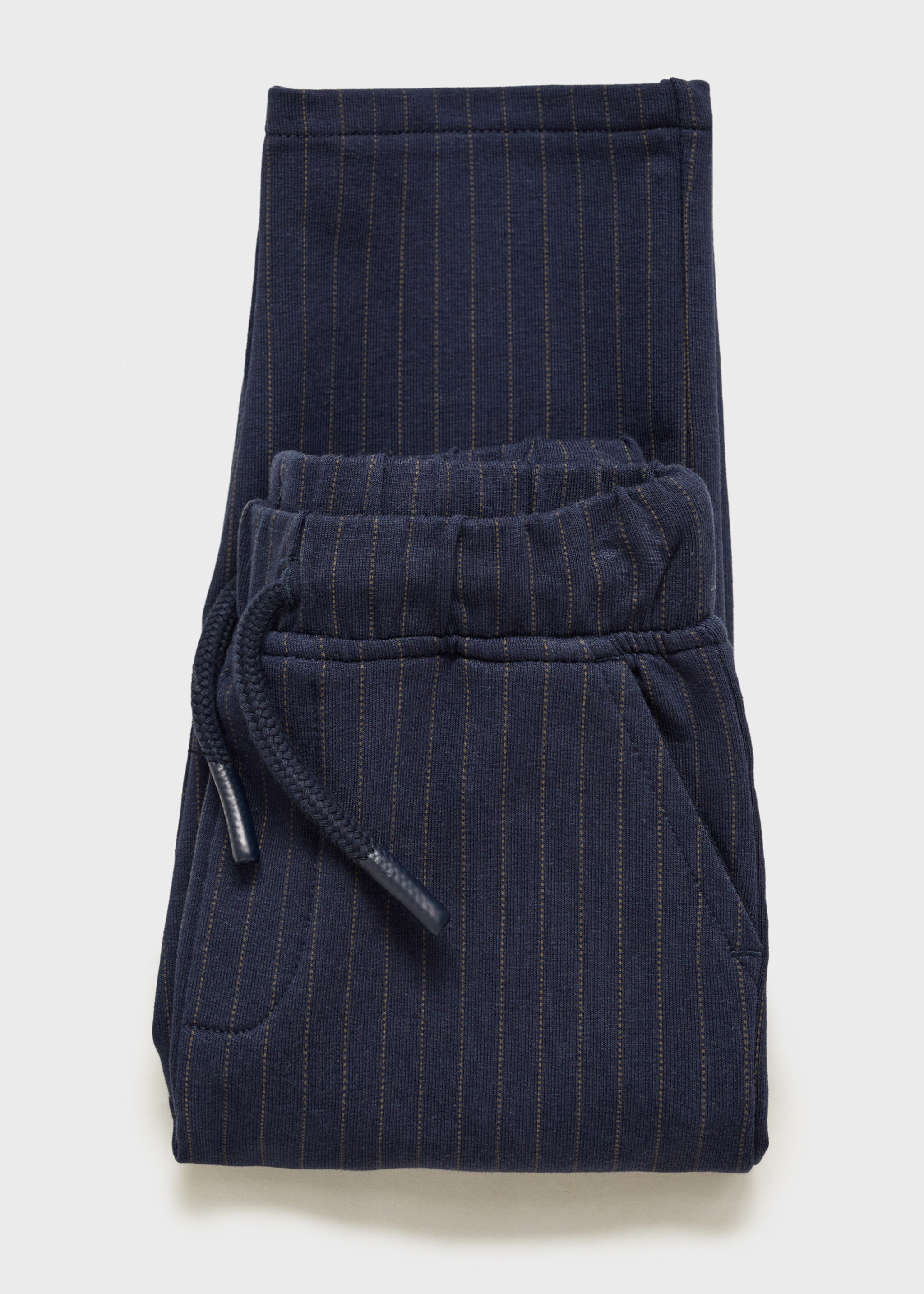 Chalk-stripe trousers - Details of the article 0, Dark Navy. Ref: 77067662-00.