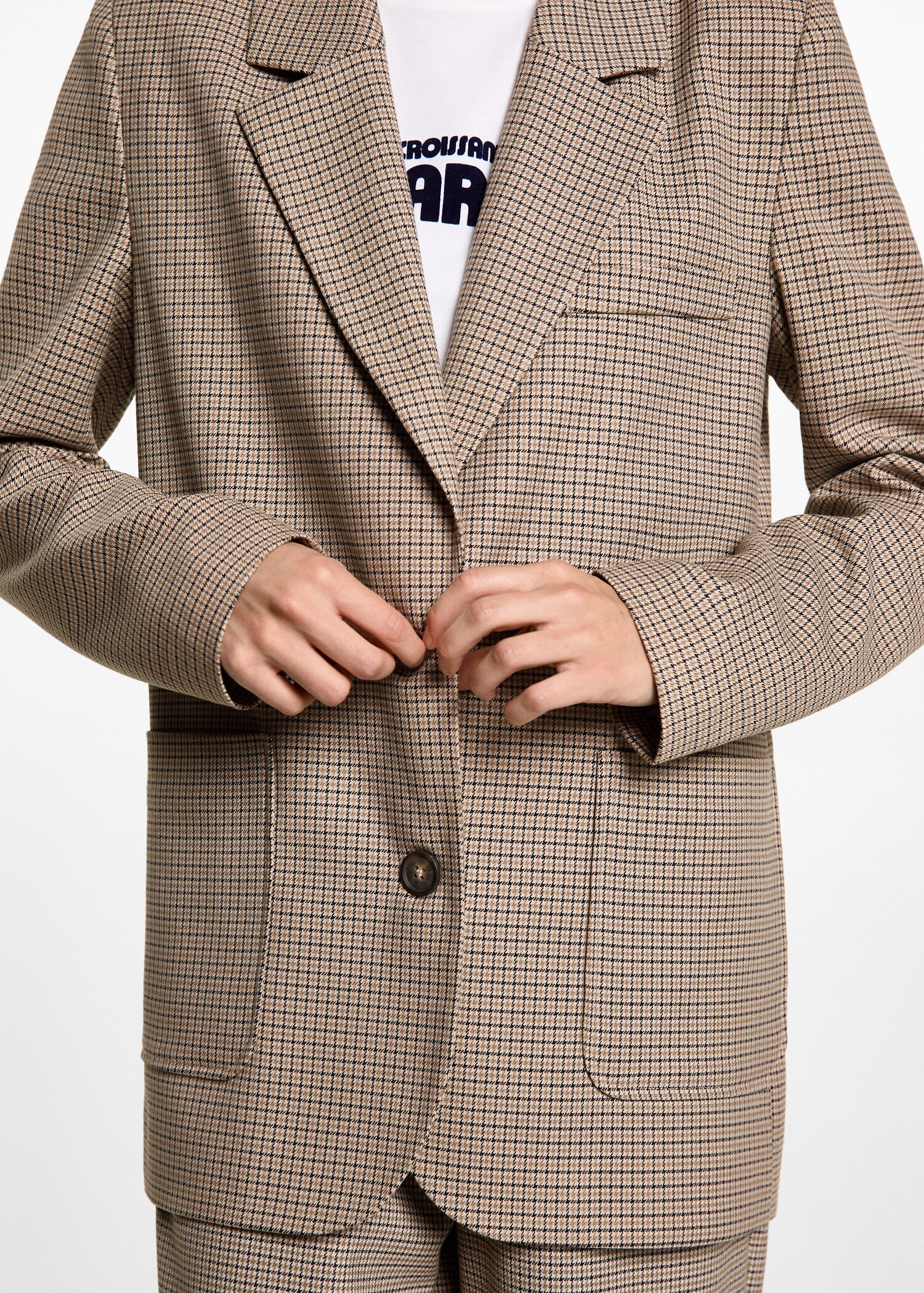 Hahnentritt-Blazer aus Woll-Mix - Detail des Artikels 6