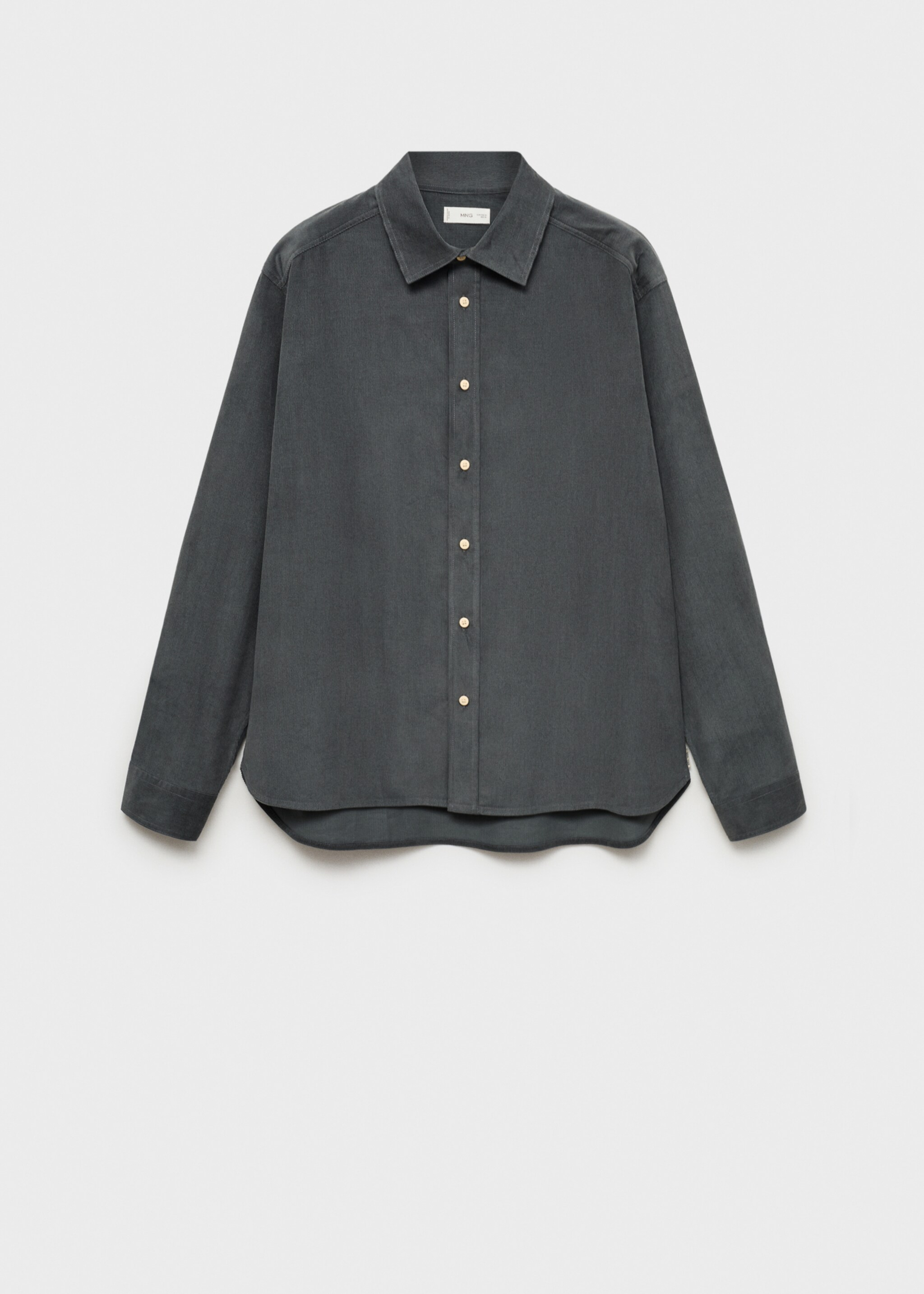 Corduroy regular fit overhemd - Artikel zonder model, Antraciet. Ref: 77067673-00.