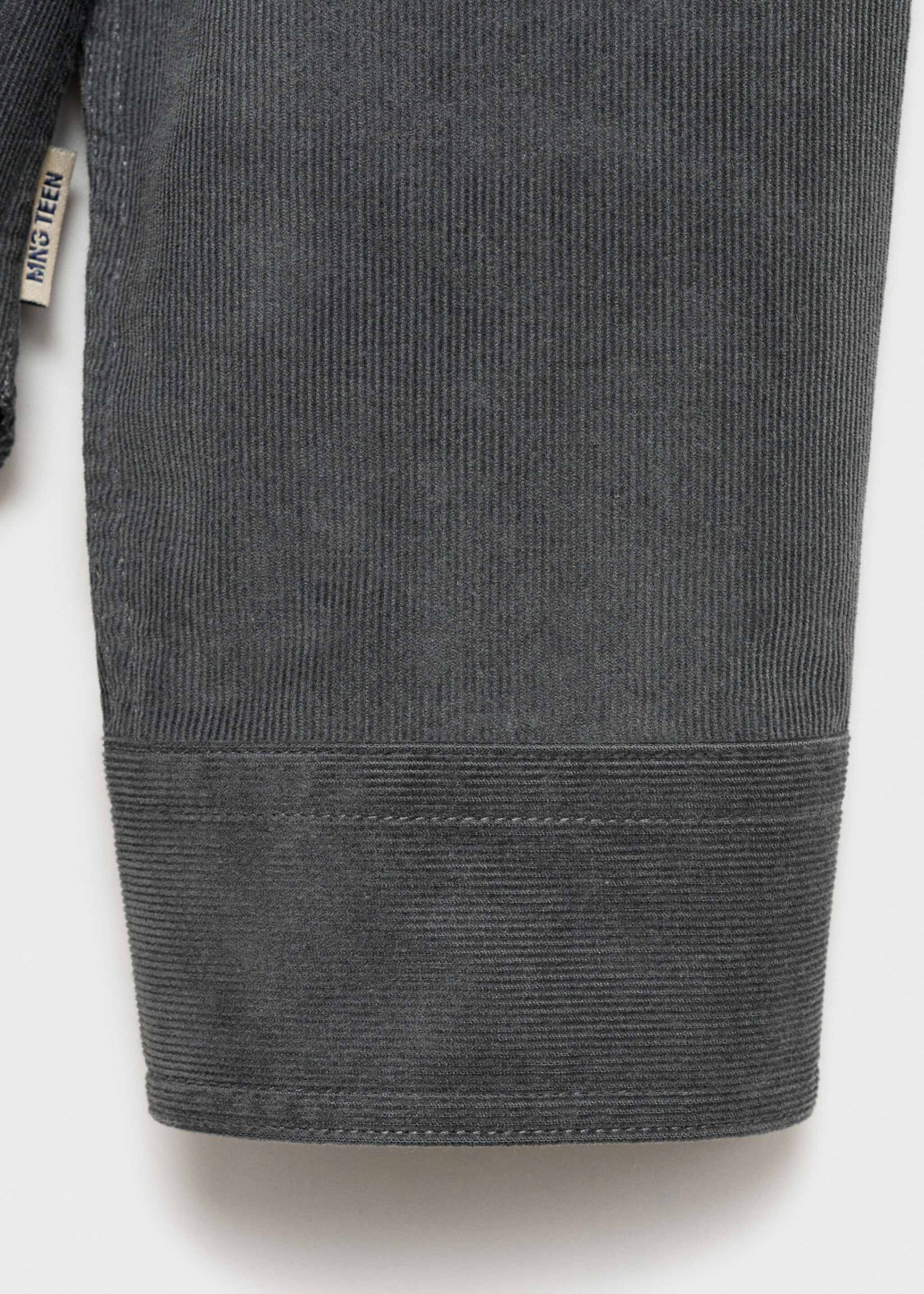 Corduroy regular fit overhemd - Detail van het artikel 0, Antraciet. Ref: 77067673-00.