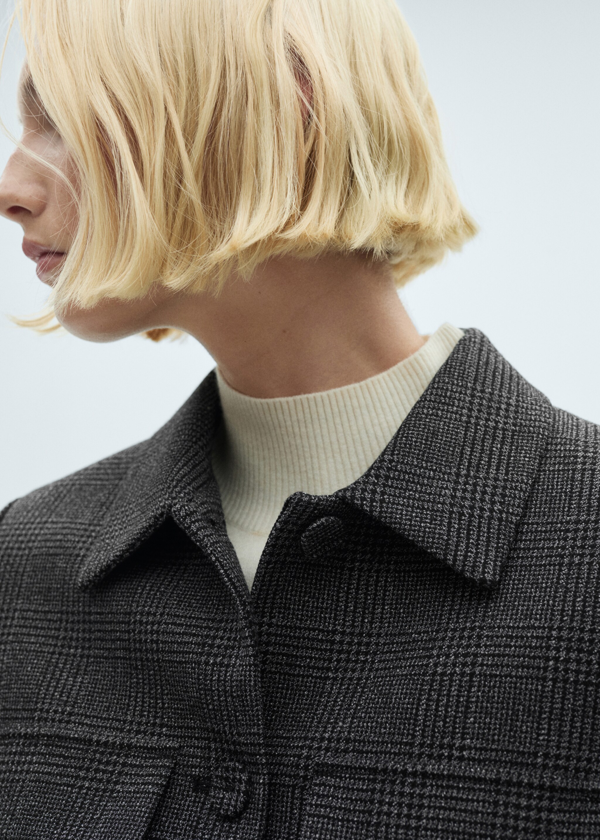 Tweed dzseki gombokkal - A termék adatai 1, Fekete. Ref: 77067676-00.