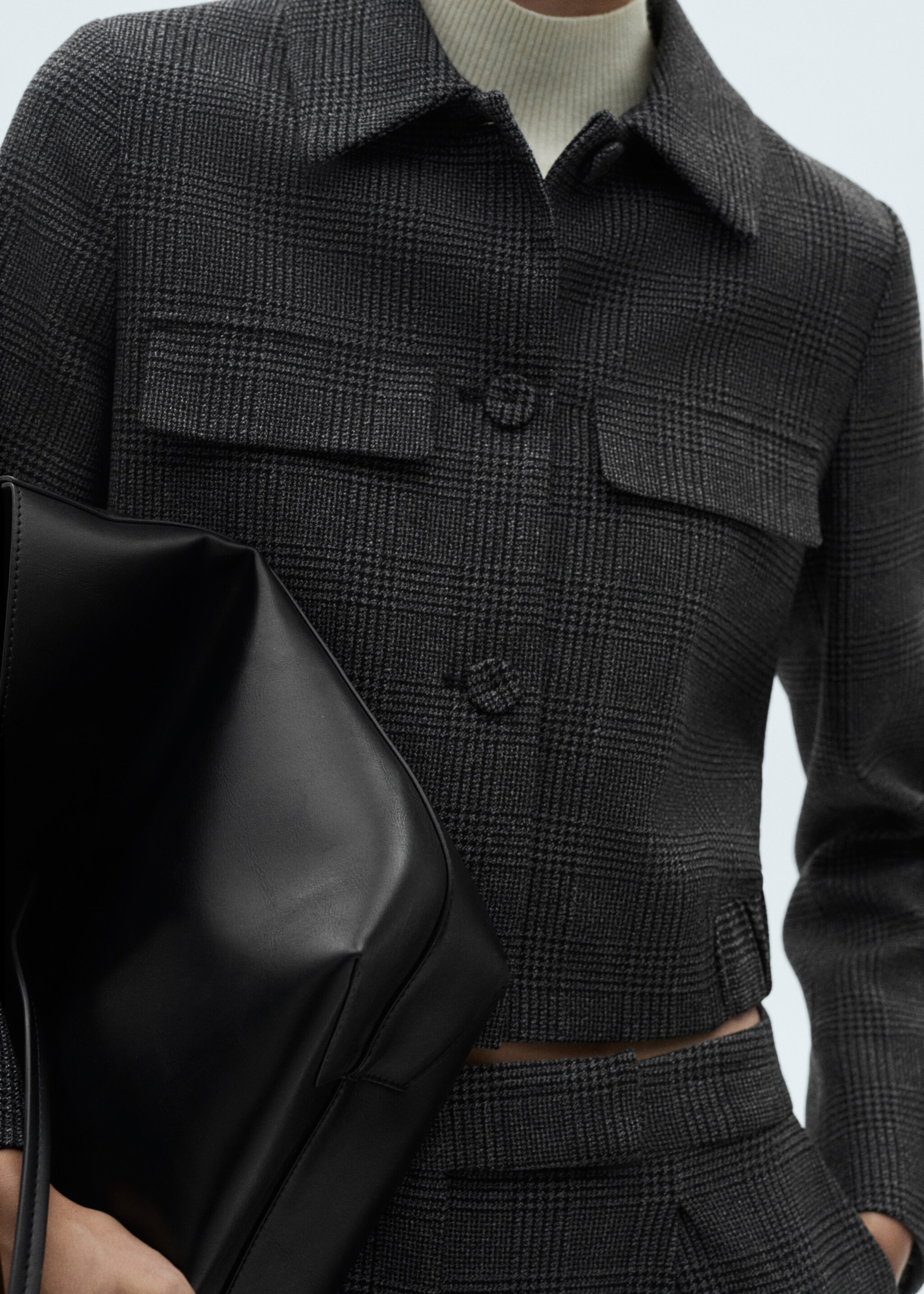 Tweed dzseki gombokkal - A termék adatai 6, Fekete. Ref: 77067676-00.