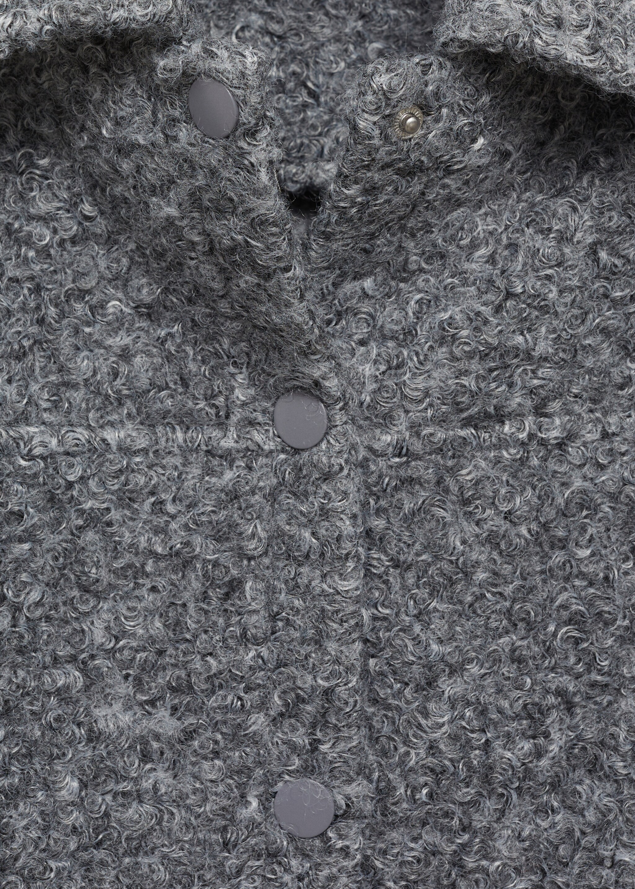 Bouclé jacket with pockets - Details of the article 8, Grey. Ref: 77067679-00.