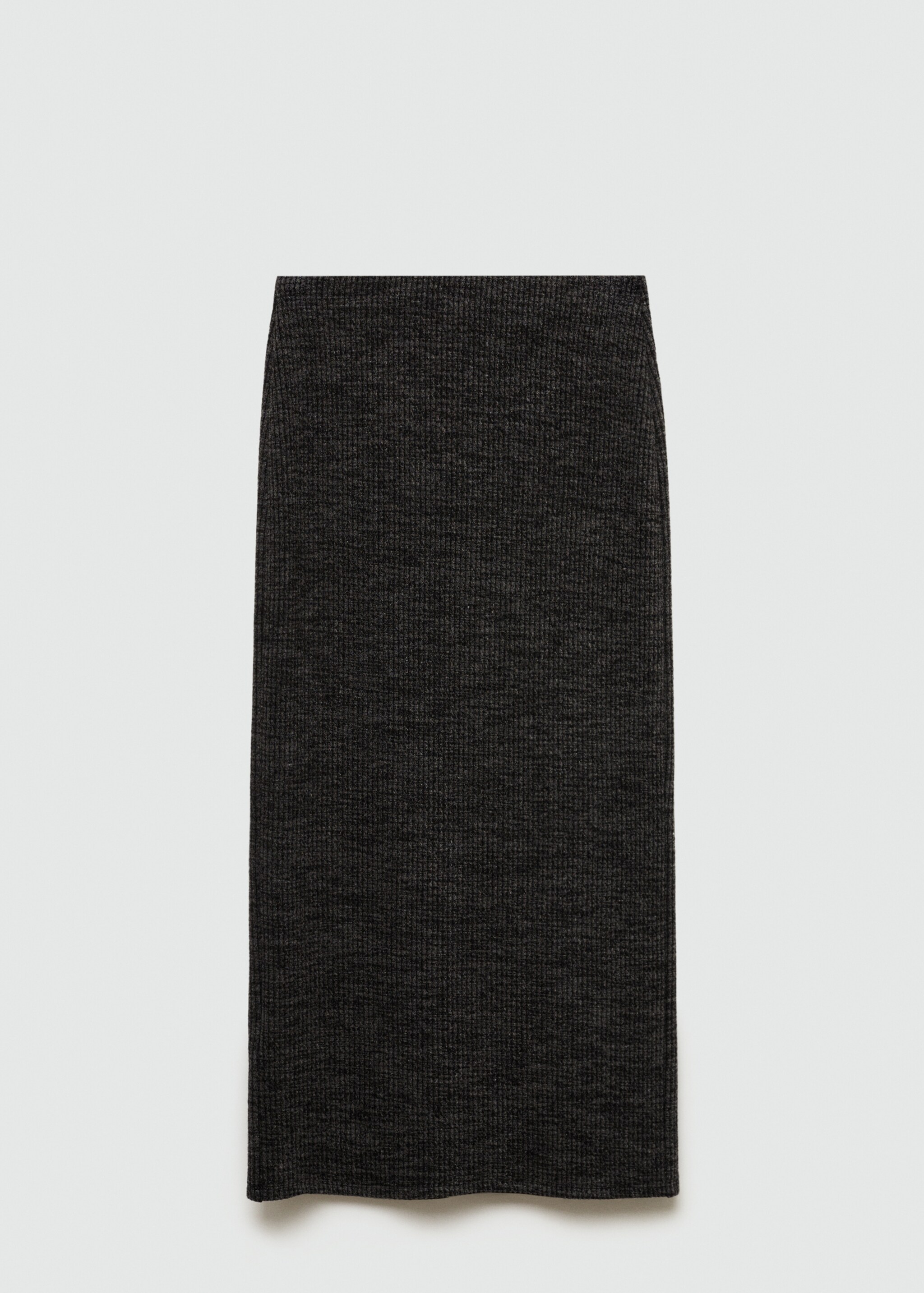 Slit knitted skirt - Article without model, Grey. Ref: 77067691-00.