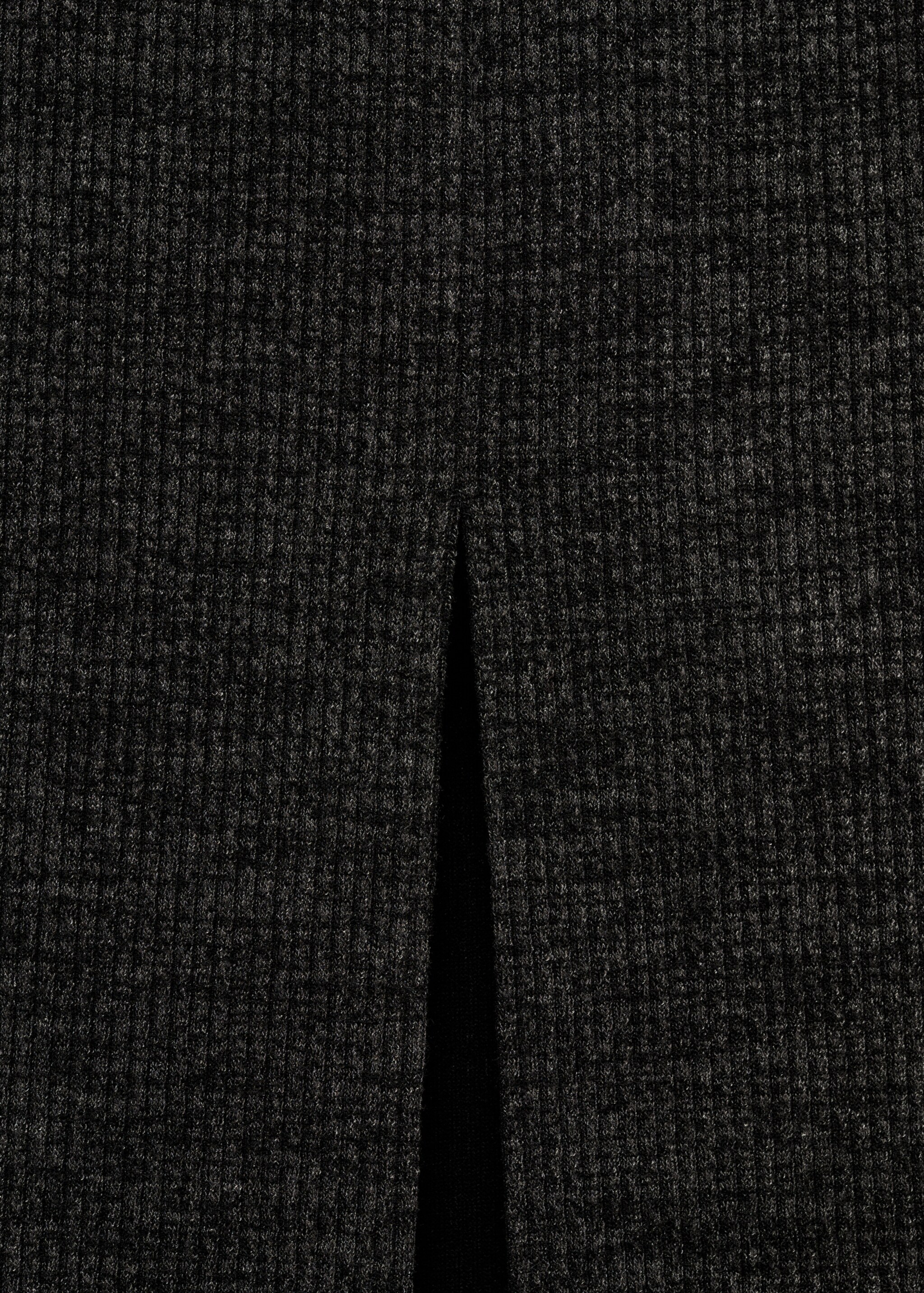 Slit knitted skirt - Details of the article 0, Grey. Ref: 77067691-00.