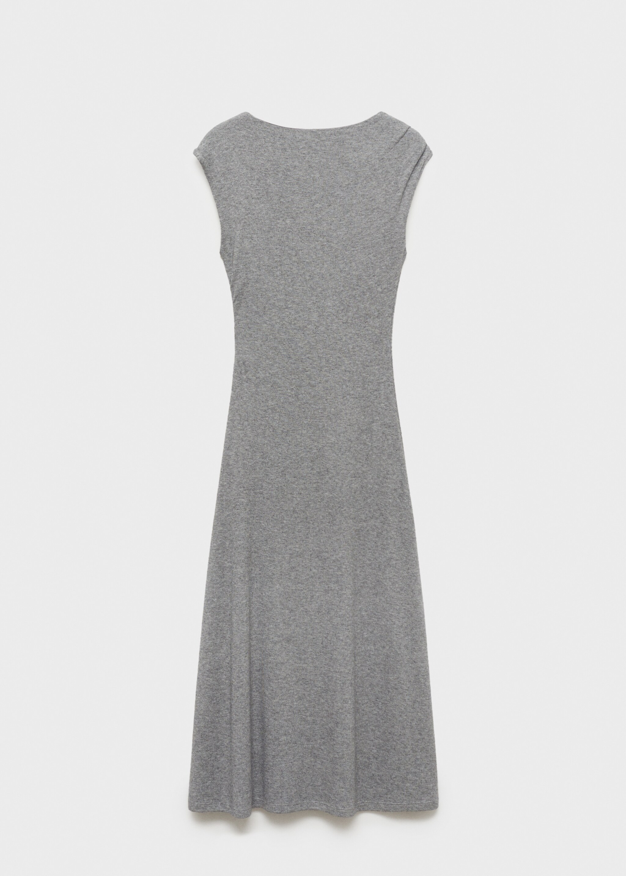 Vestido midi de ombros com estrutura - Artigo sem modelo, Cinzento. Ref: 77067693-00.