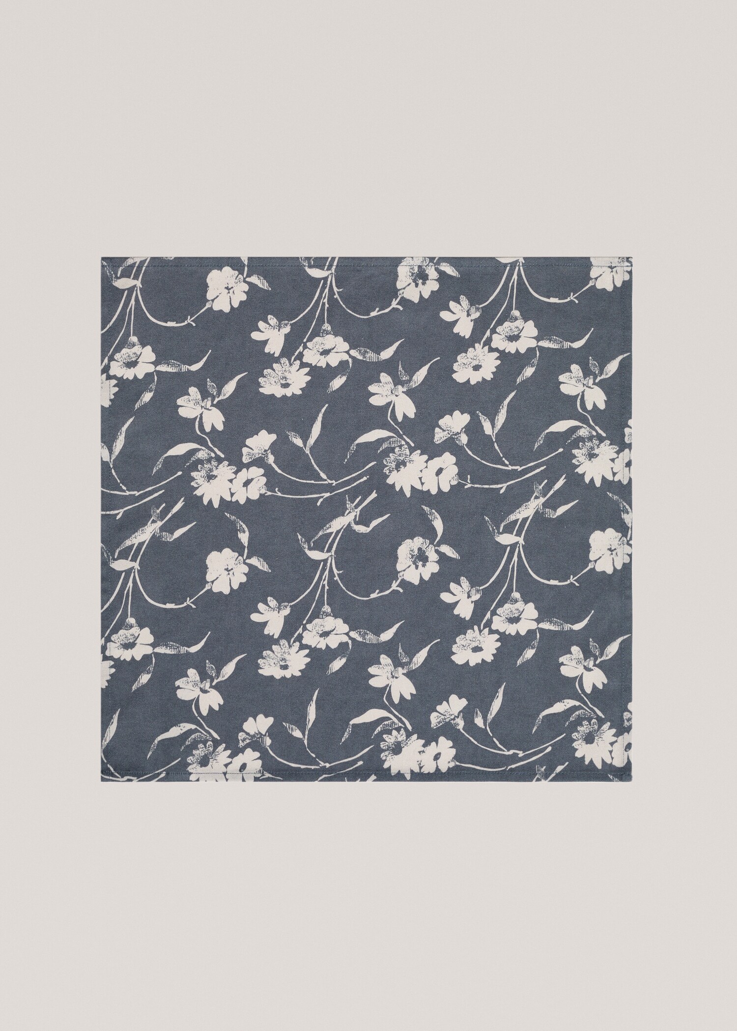 Cotton floral-print napkin 45x45cm - Article without model