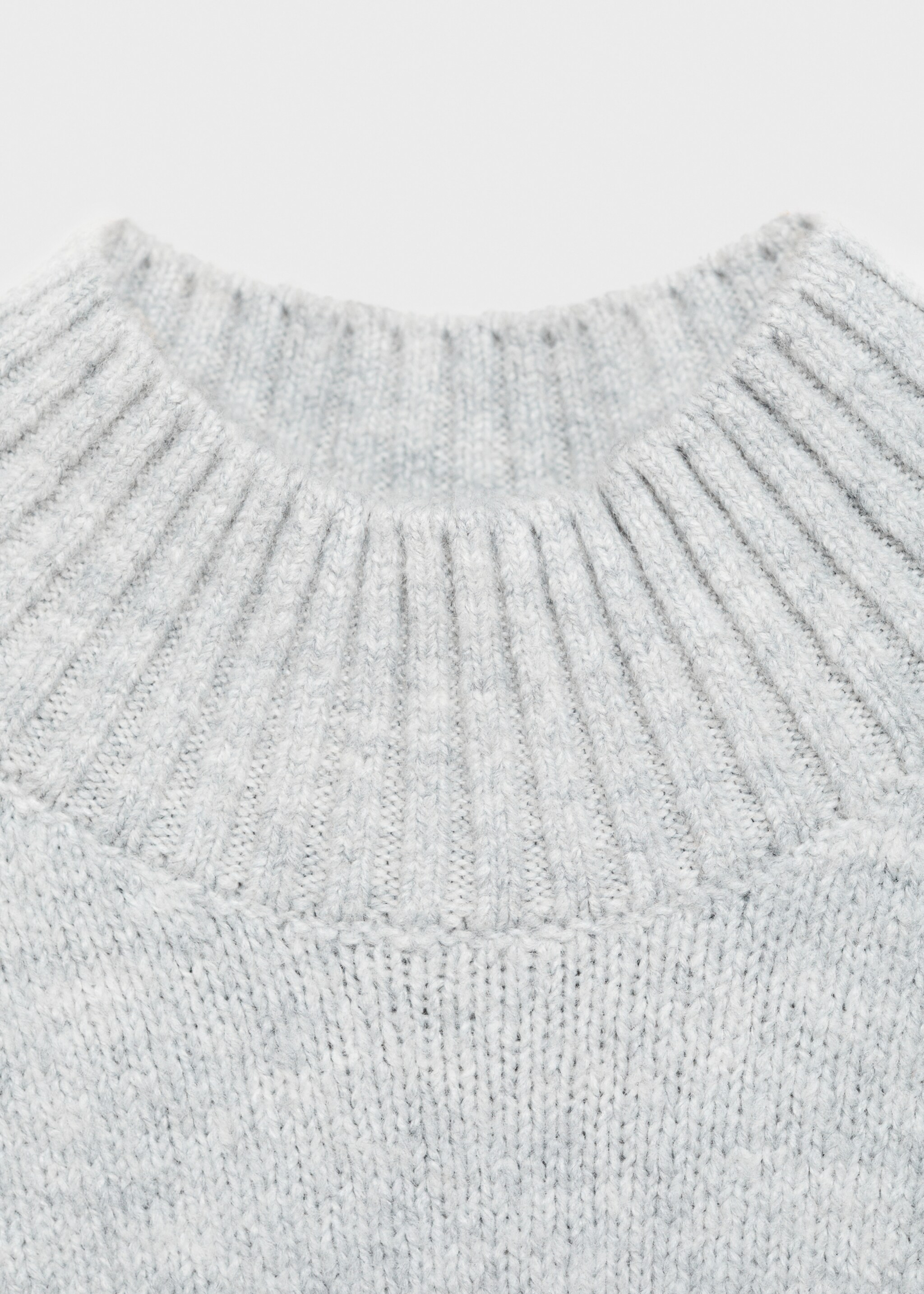 Knitted dress - Details of the article 8, Medium Heather Grey. Ref: 77067708-00.