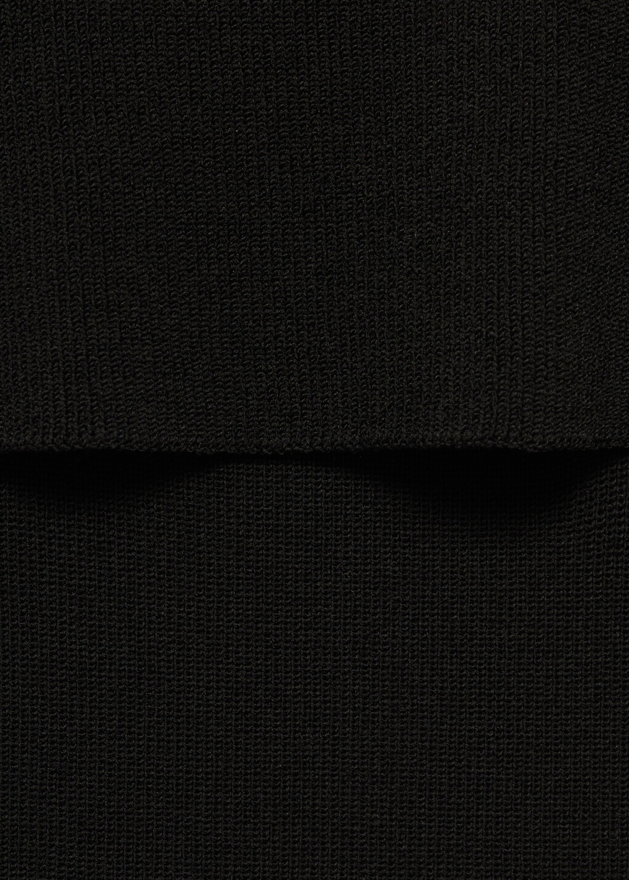 Ribbed midi skirt - Details of the article 0, Black. Ref: 77067711-00.