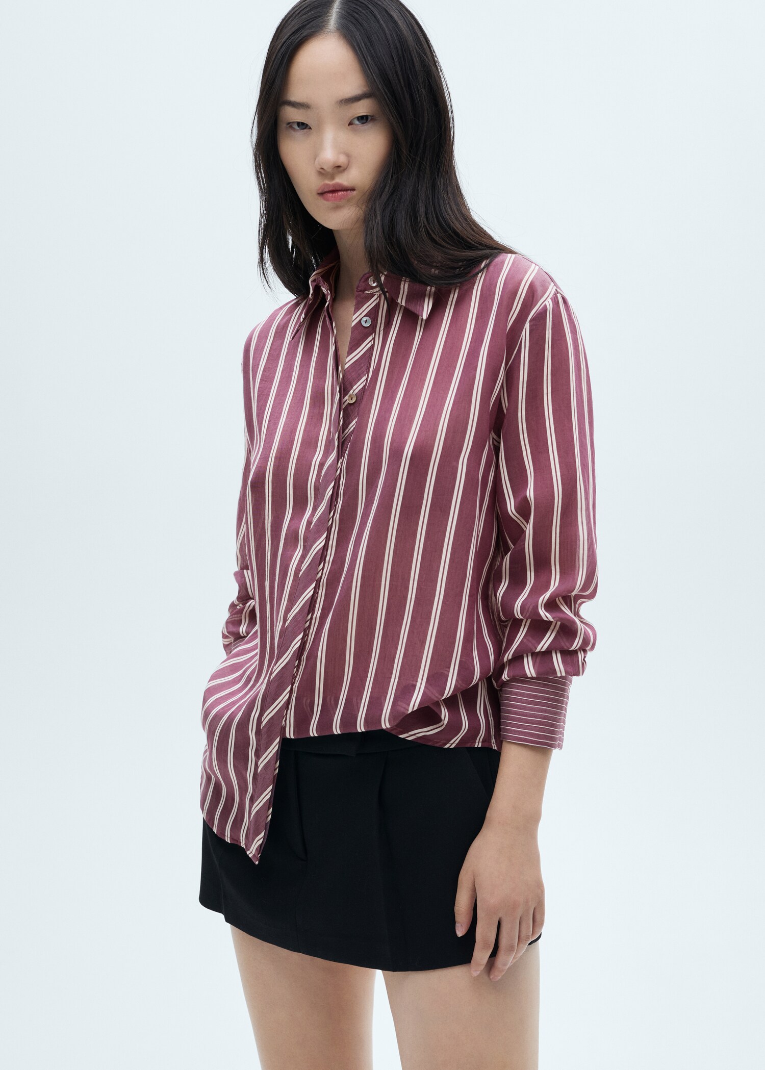 Camisa lyocell rayas - Detalle del artículo 4