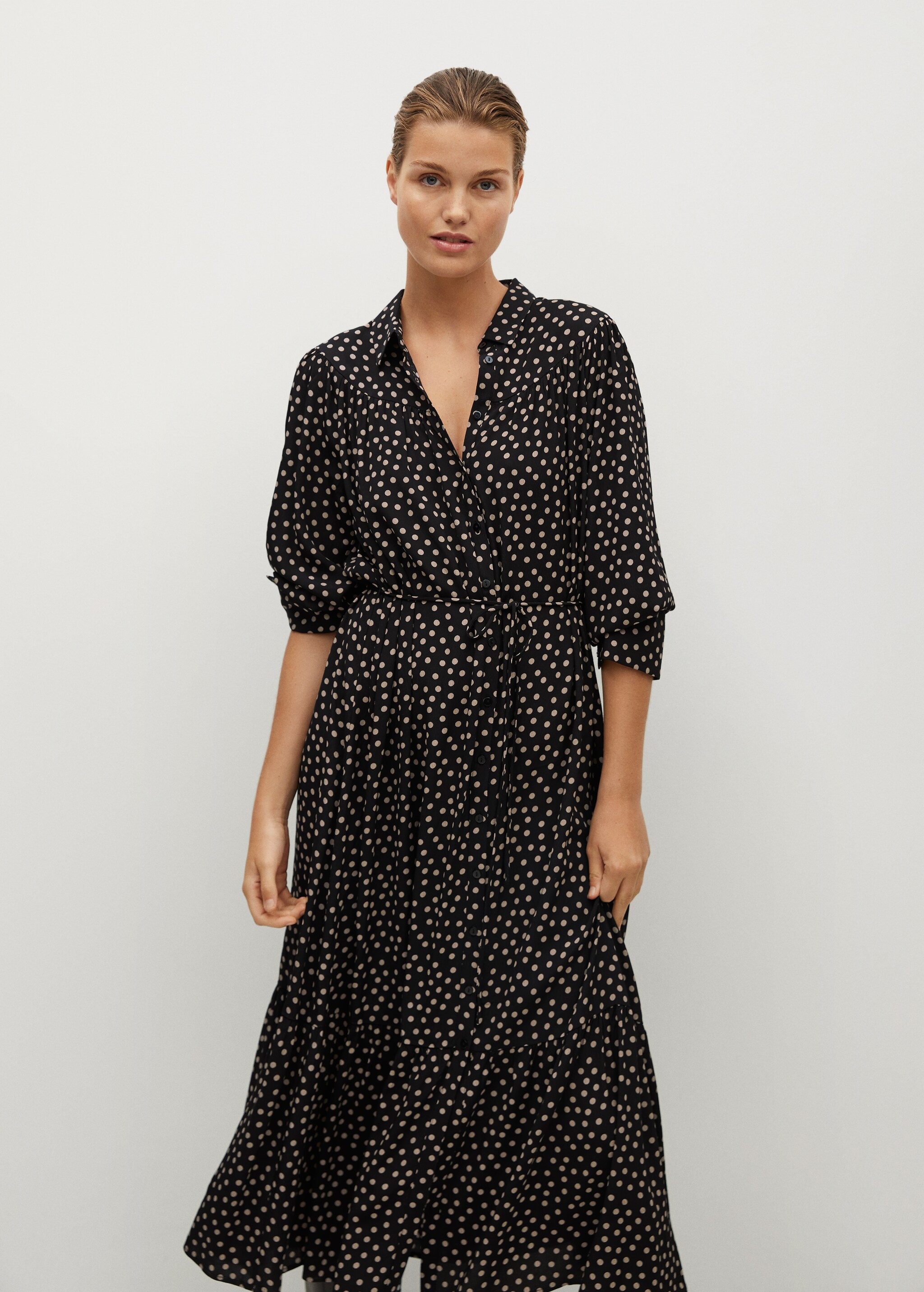 Ruffle printed dress - Medium plane