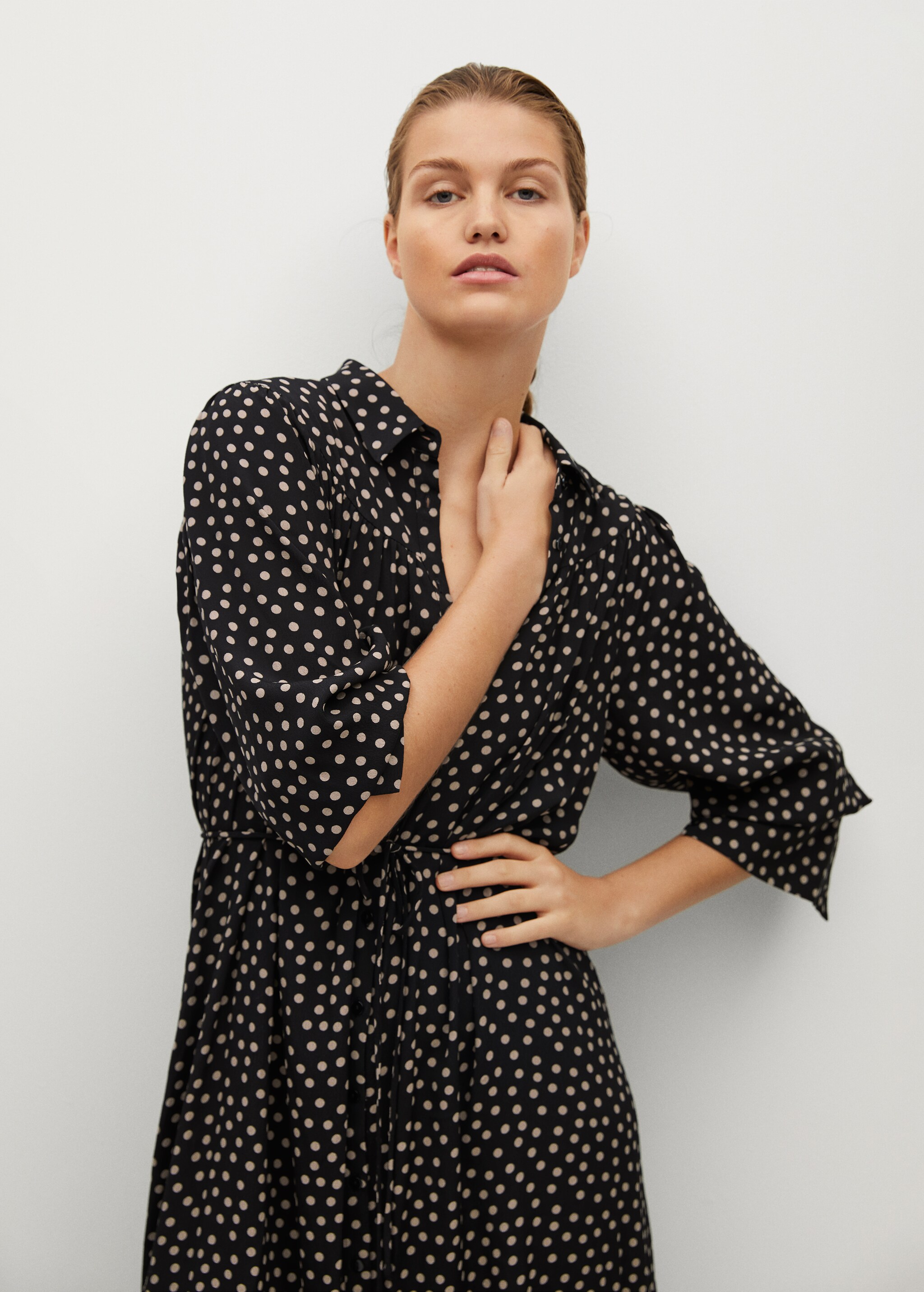 Ruffle printed dress - Details of the article 1