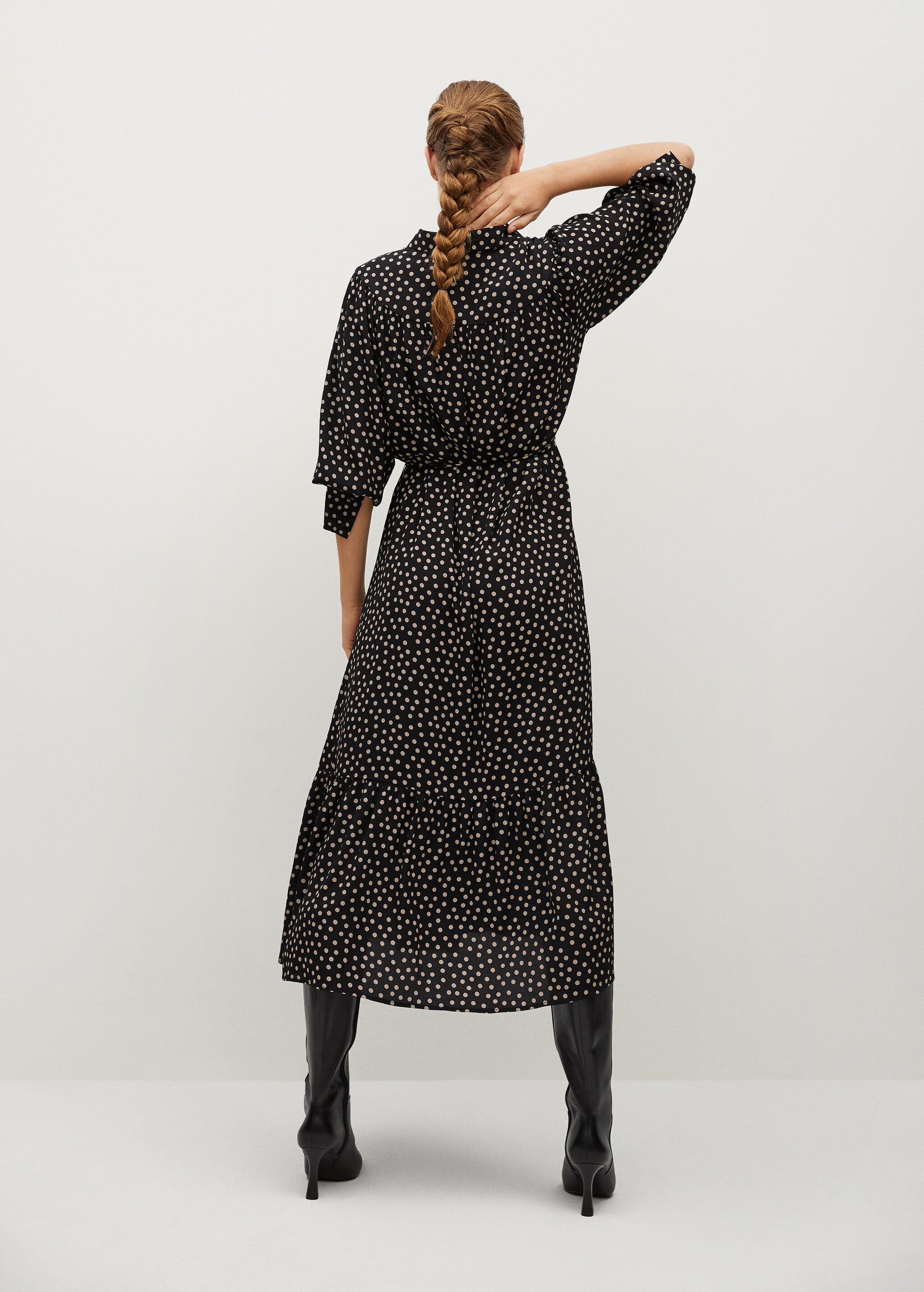 Ruffle printed dress - Reverse of the article