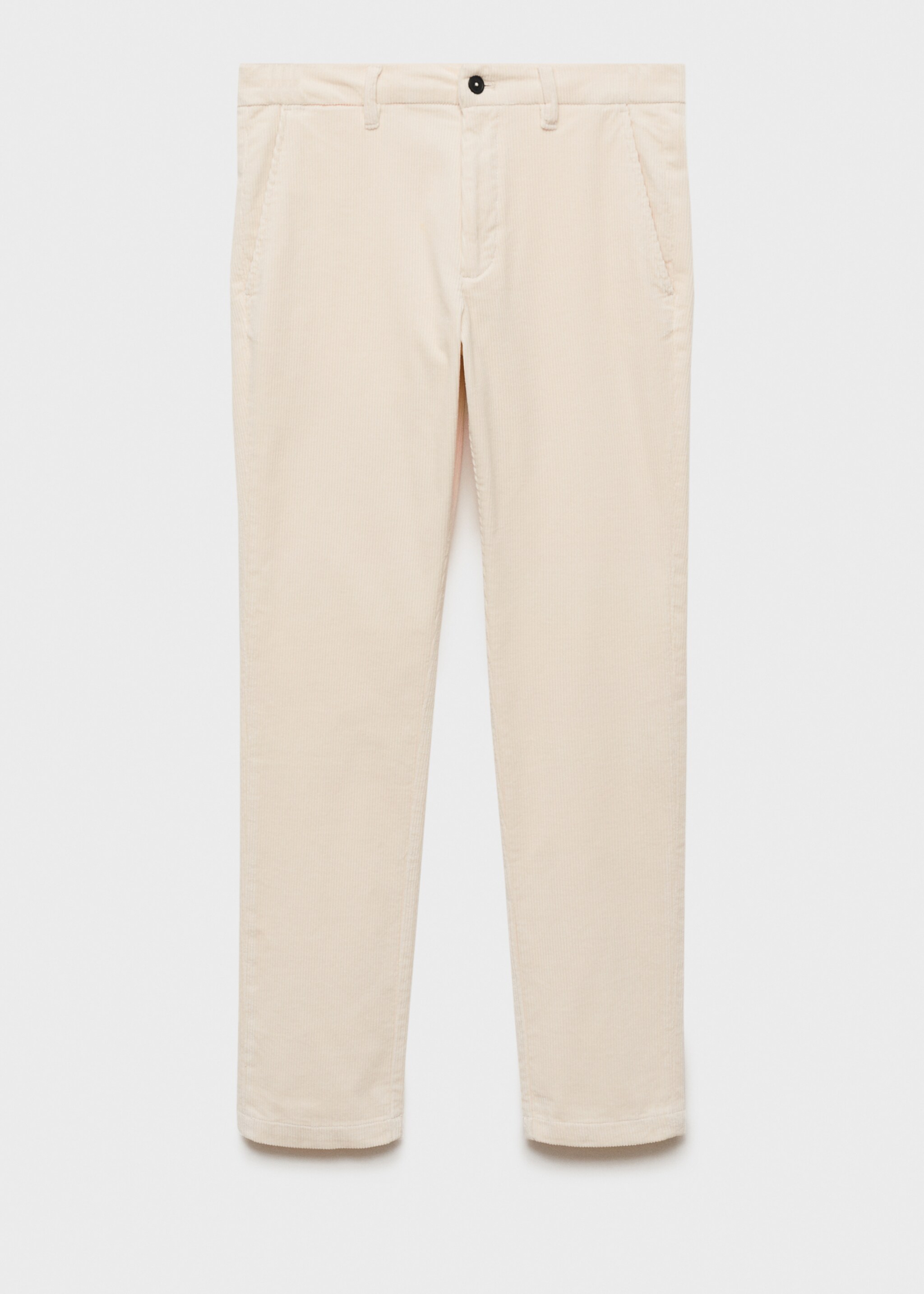 Pantalon velours côtelé slim-fit - Article sans modèle, Écru. Ref: 77067913-00.
